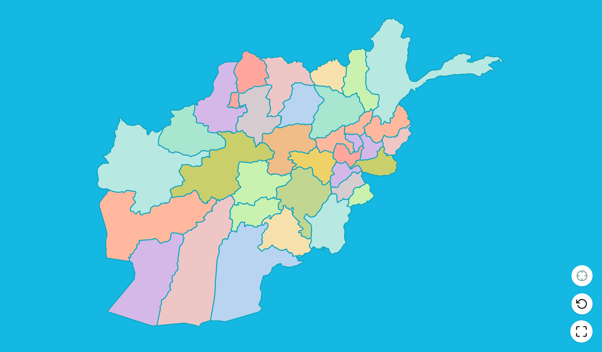 Afghanistan Map Quiz GameScreenshot