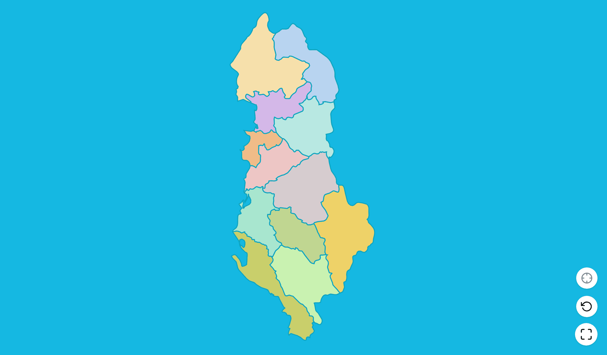 Albanie Jeu de Quiz de CarteCapture d'écran