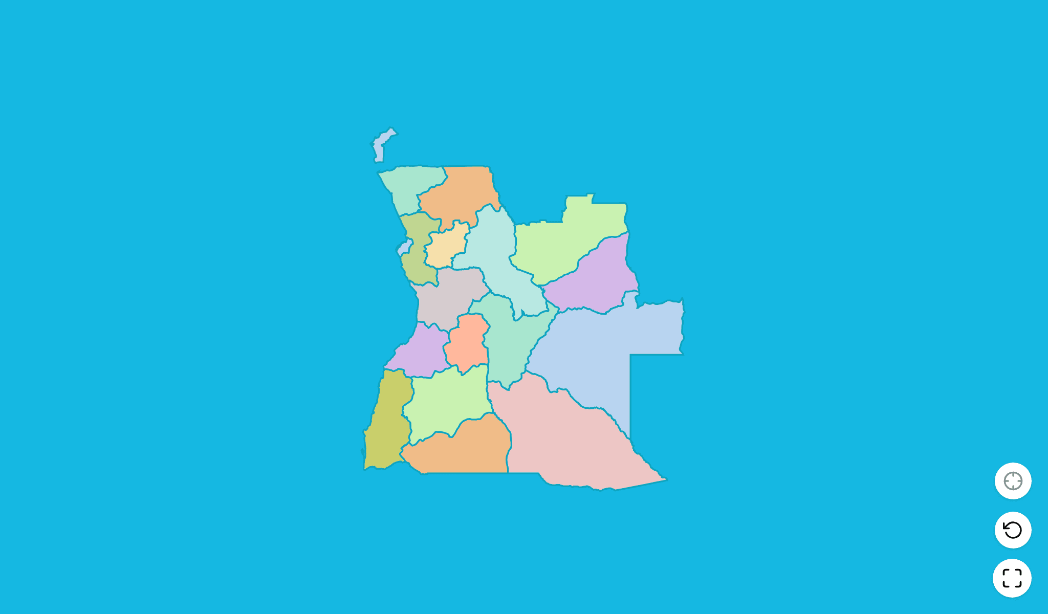 安哥拉地图测验游戏截图