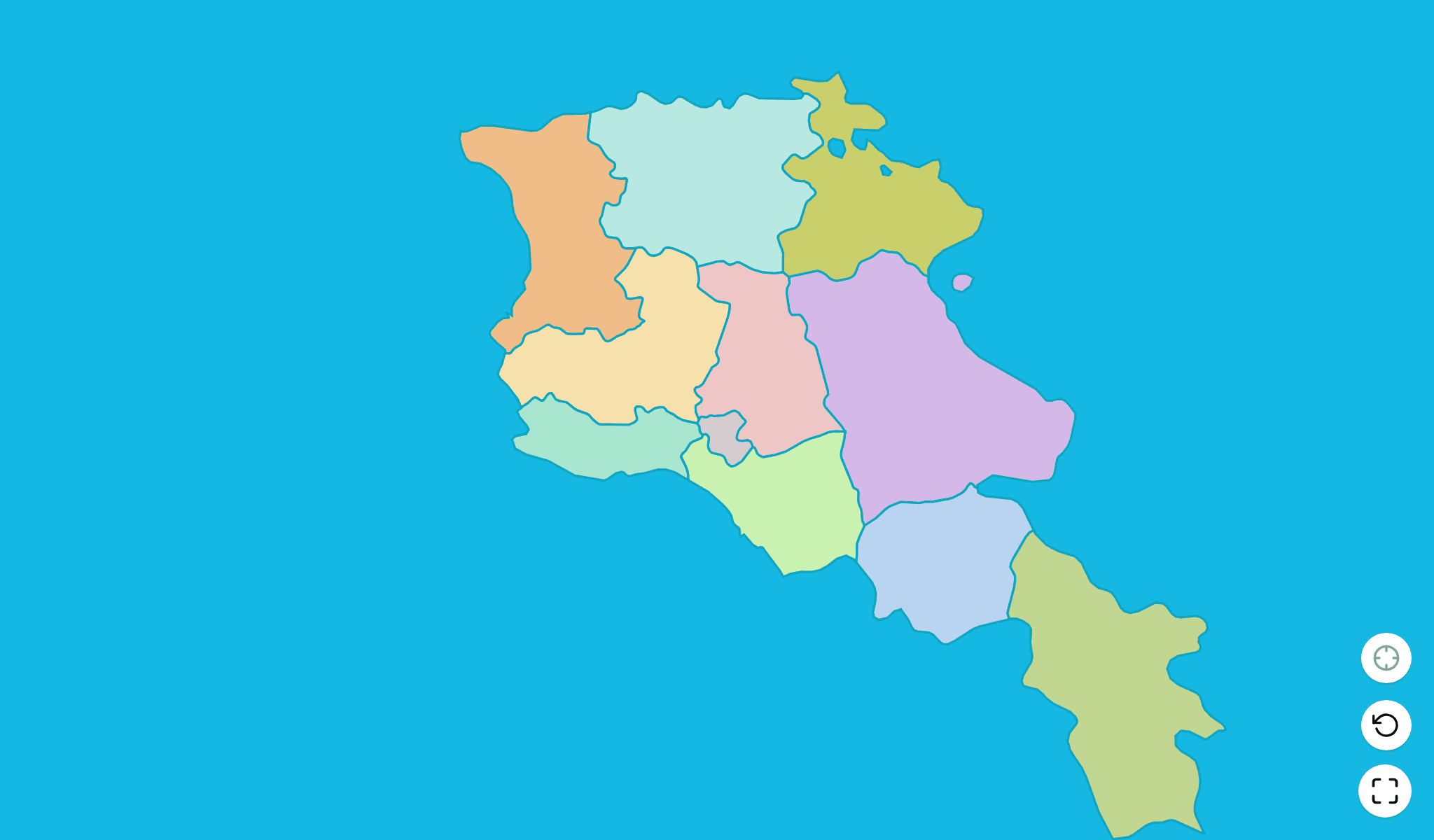 Armenien Karten-Quiz-SpielScreenshot