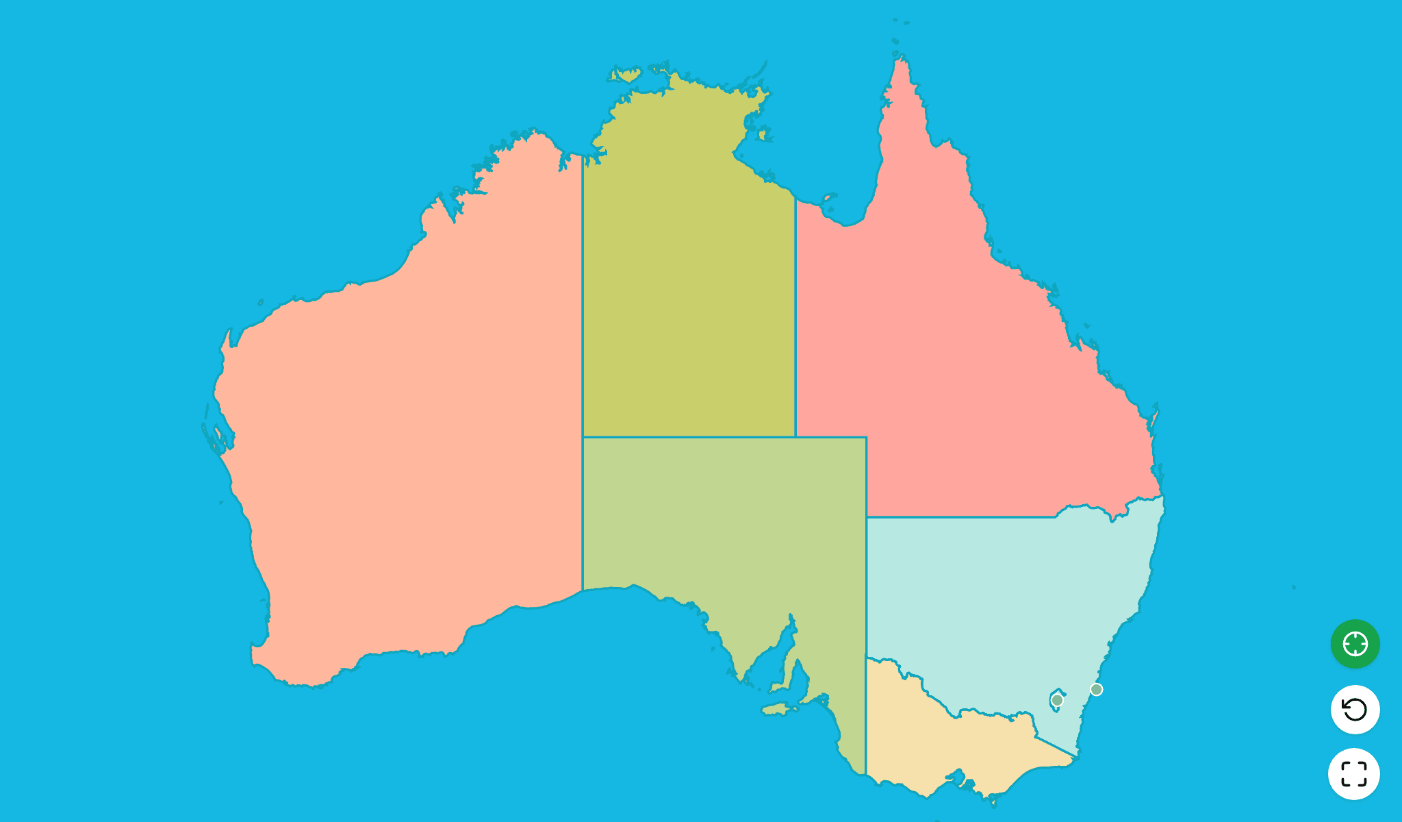 Australia Map Quiz GameScreenshot