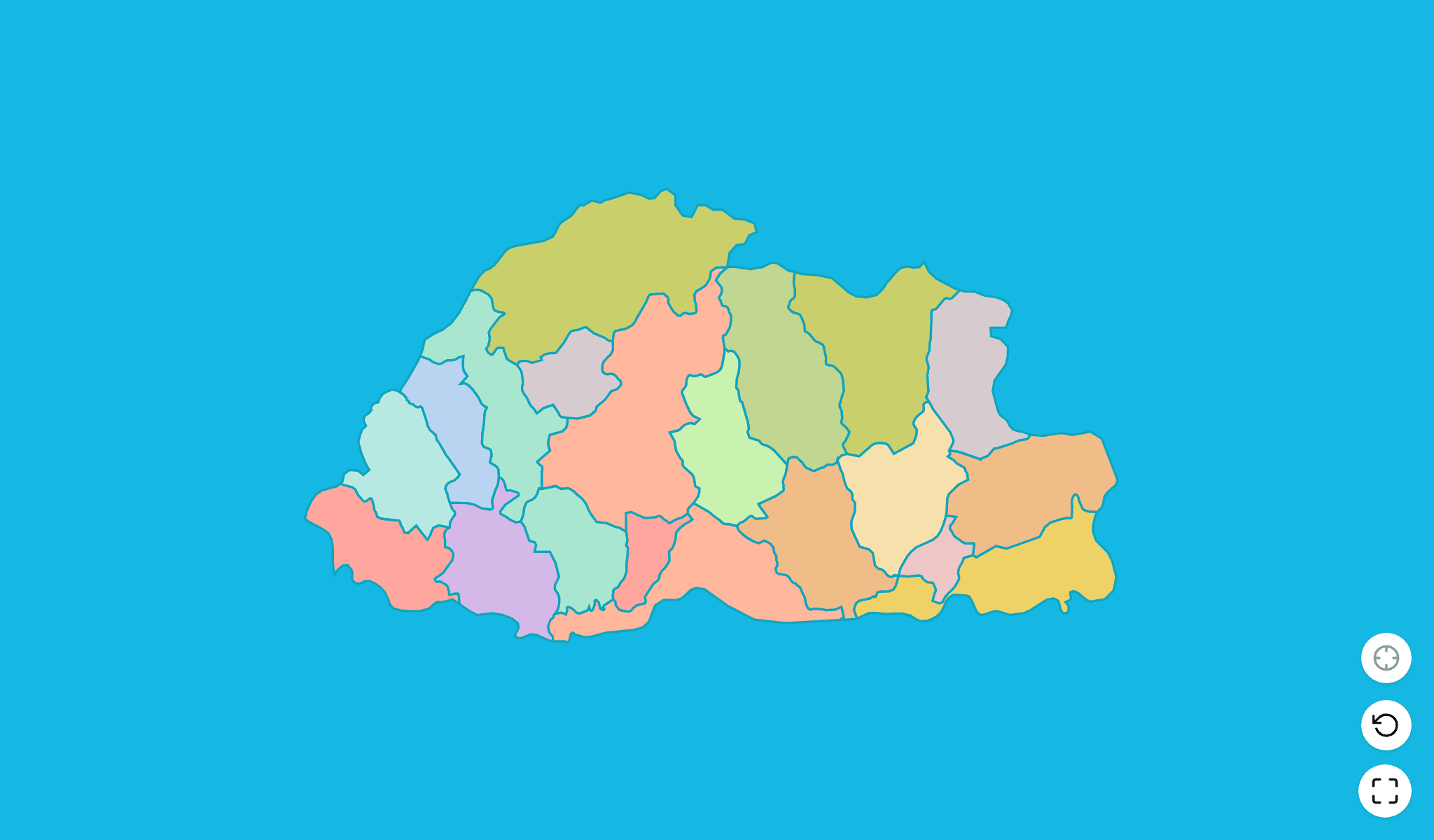 Bhutan Map Quiz GameScreenshot