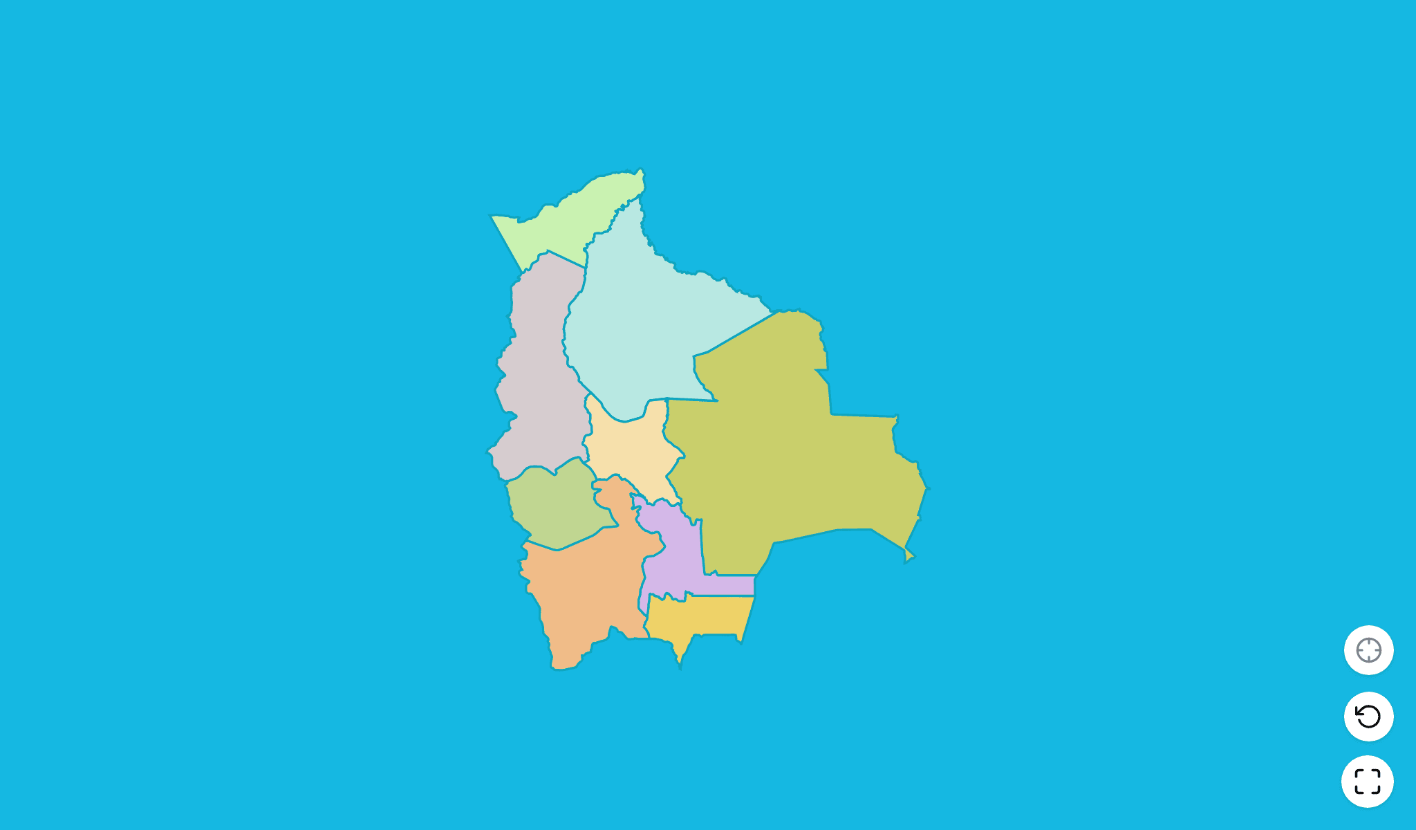 Bolivia Gioco Quiz MappaScreenshot