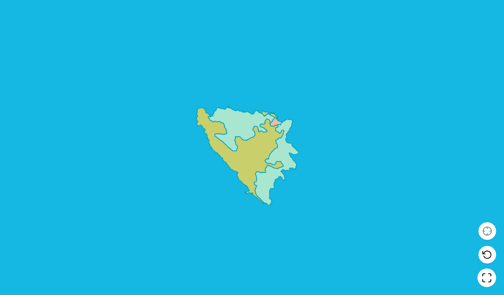 Bosnie-Herzégovine Jeu de Quiz de CarteCapture d'écran