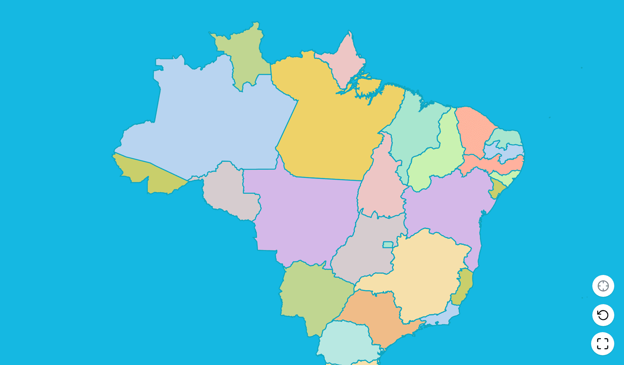 Brasile Gioco Quiz MappaScreenshot