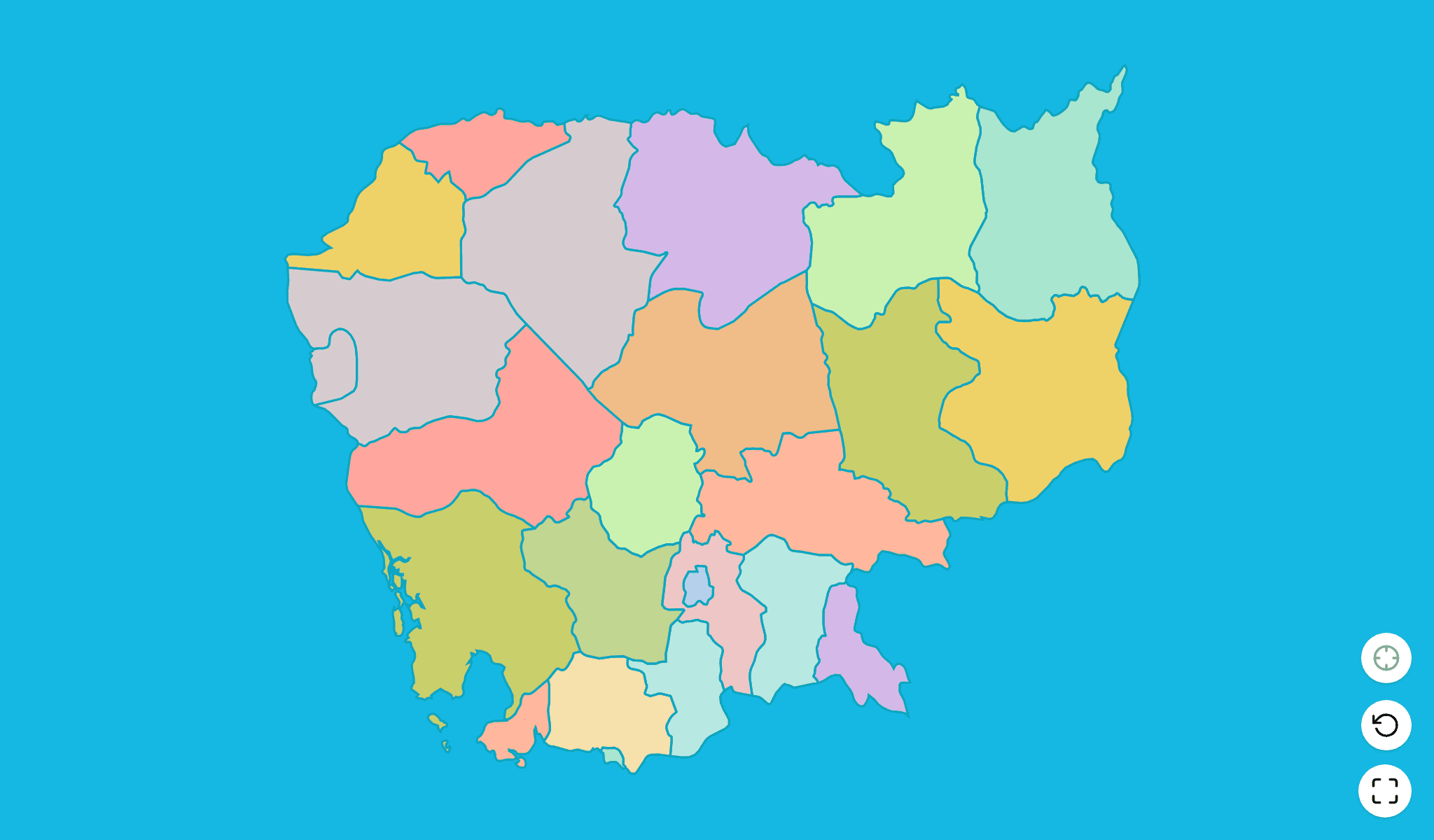 Cambodia Map Quiz GameScreenshot