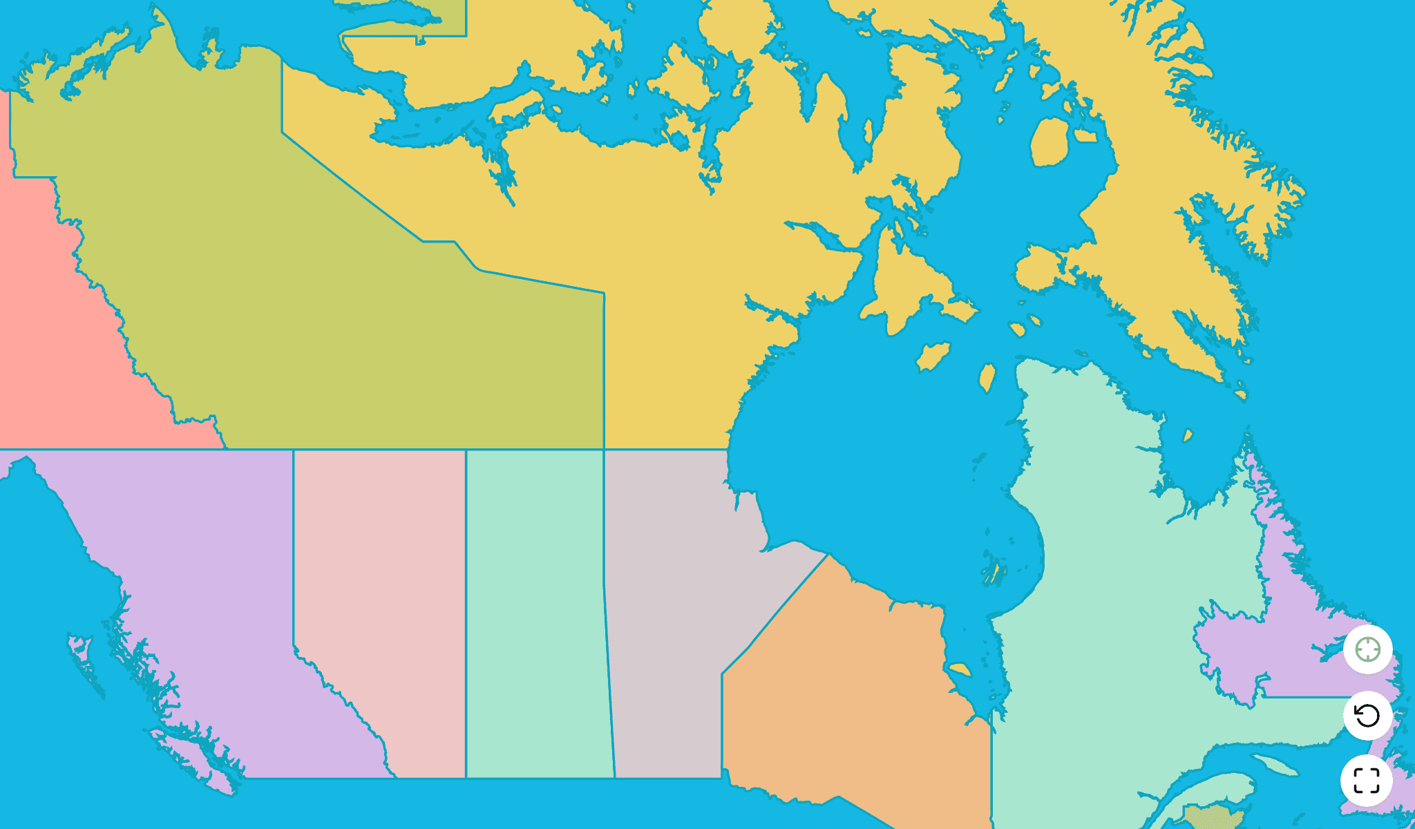 Canada Gioco Quiz MappaScreenshot