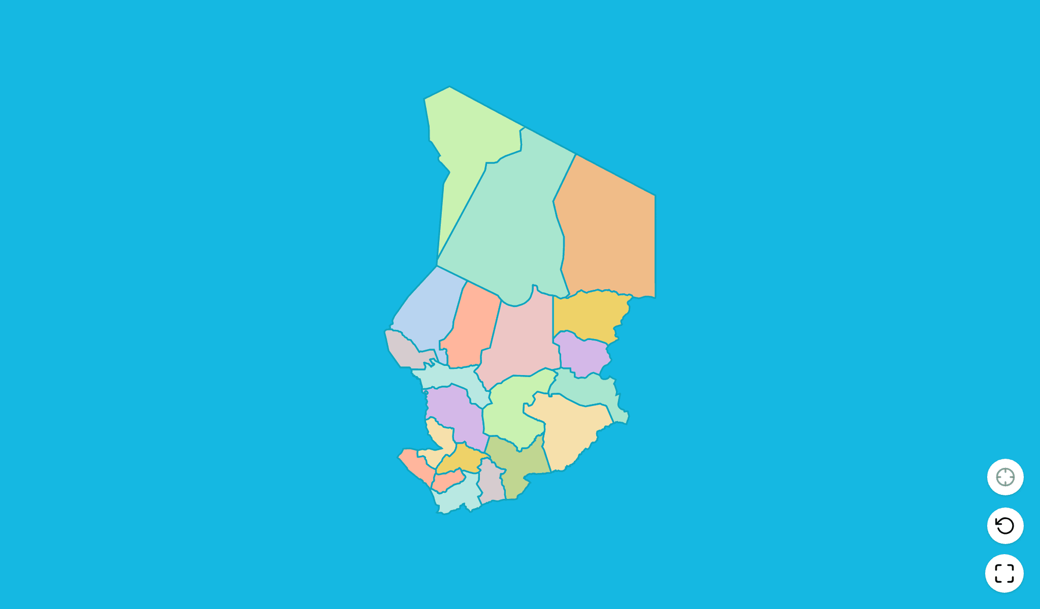 乍得地图测验游戏截图