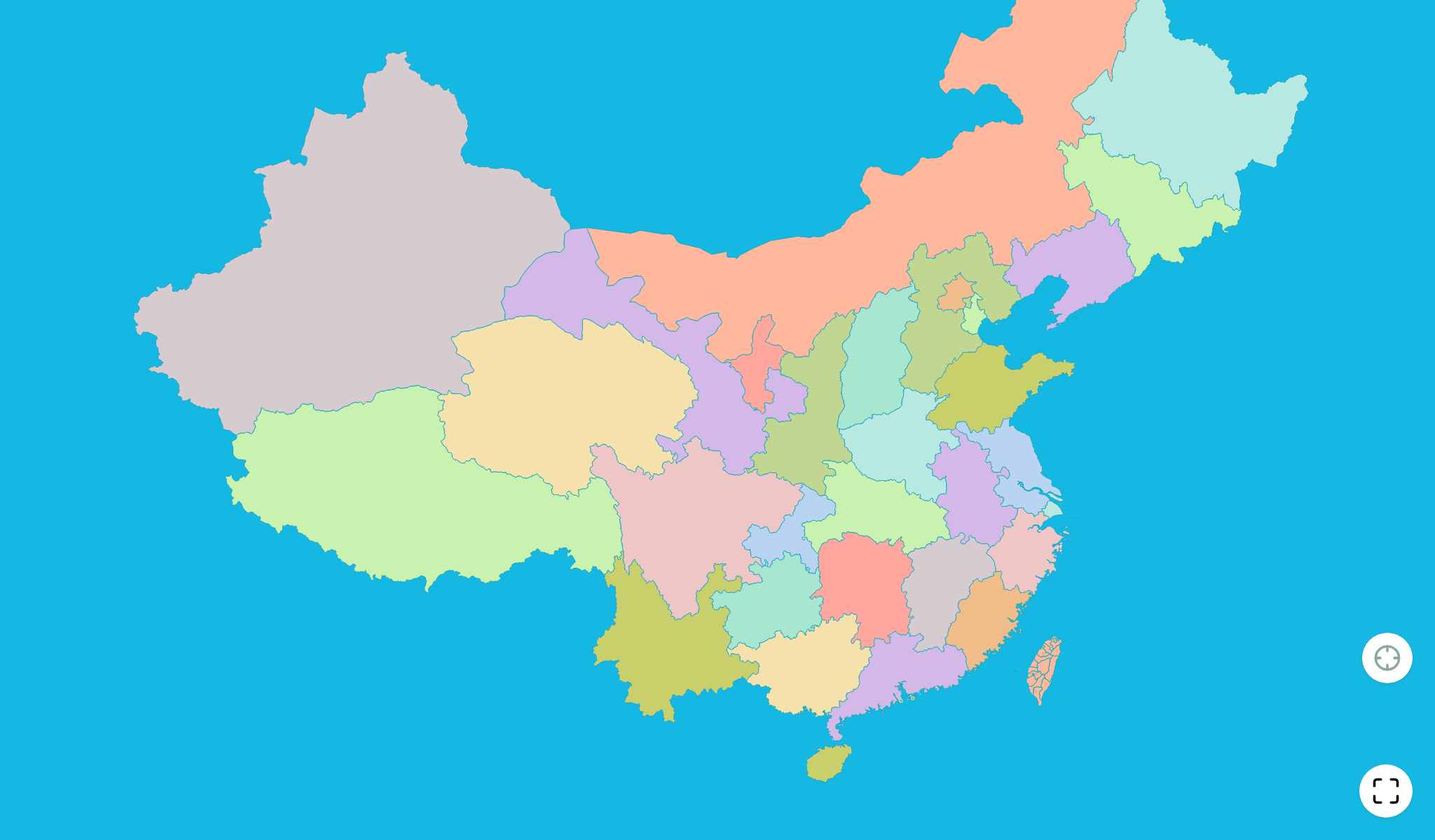 China Juego de Quiz de MapaCaptura de Pantalla