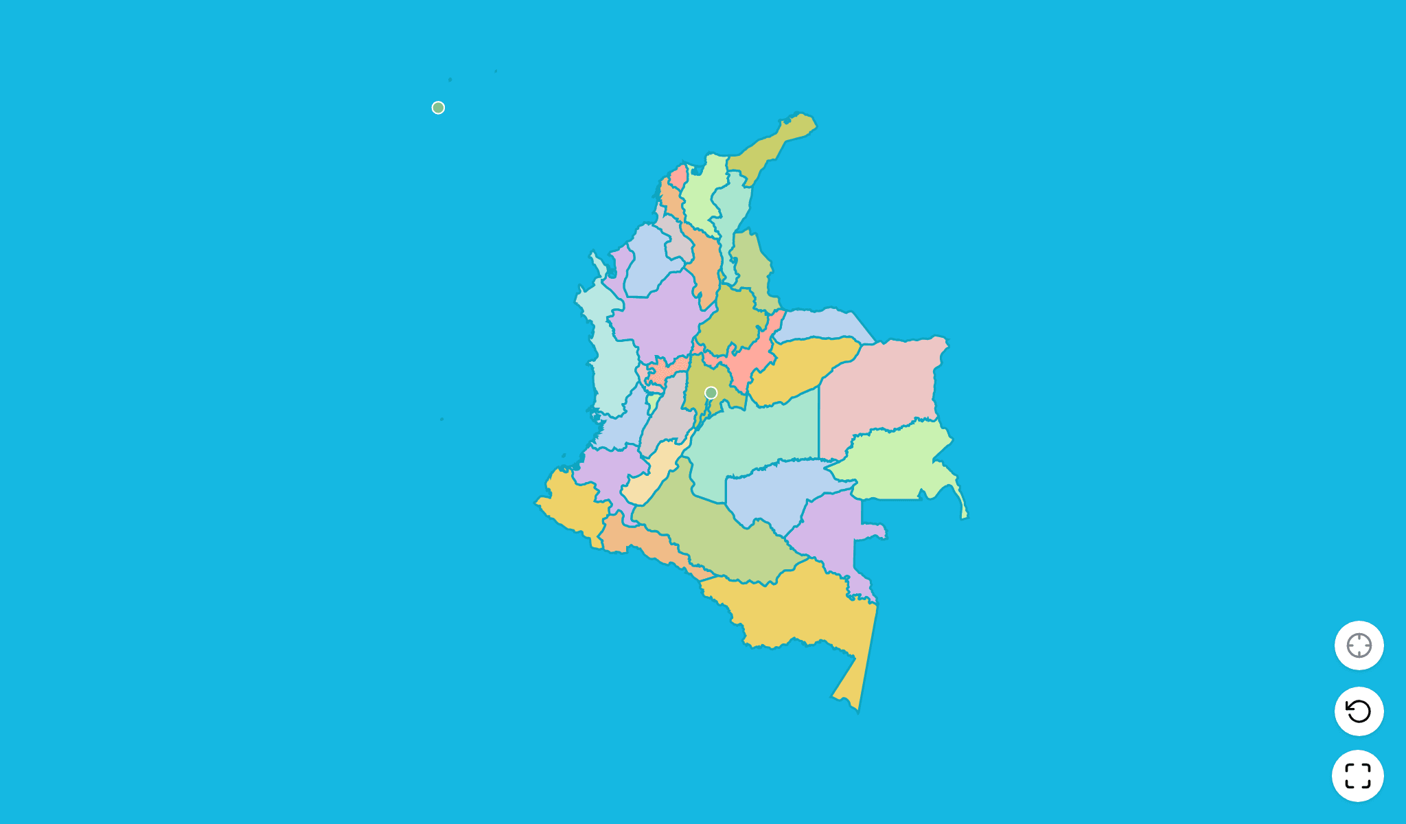Colombia Gioco Quiz MappaScreenshot