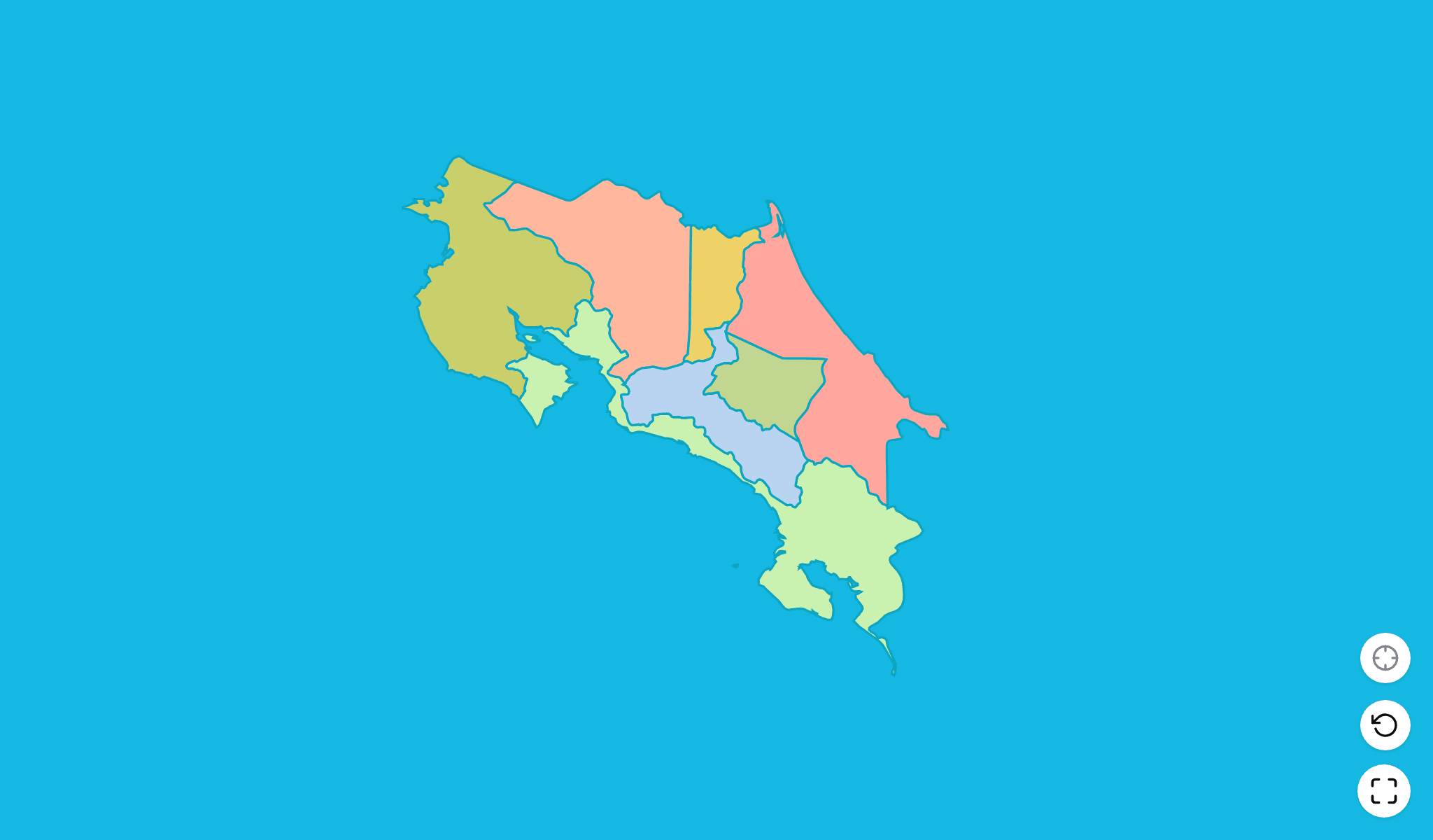 Costa Rica Map Quiz GameScreenshot