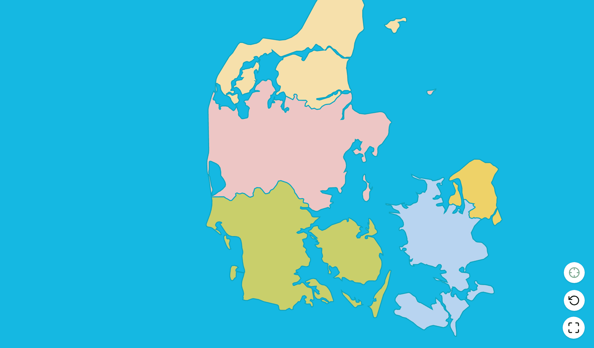 Danimarca Gioco Quiz MappaScreenshot