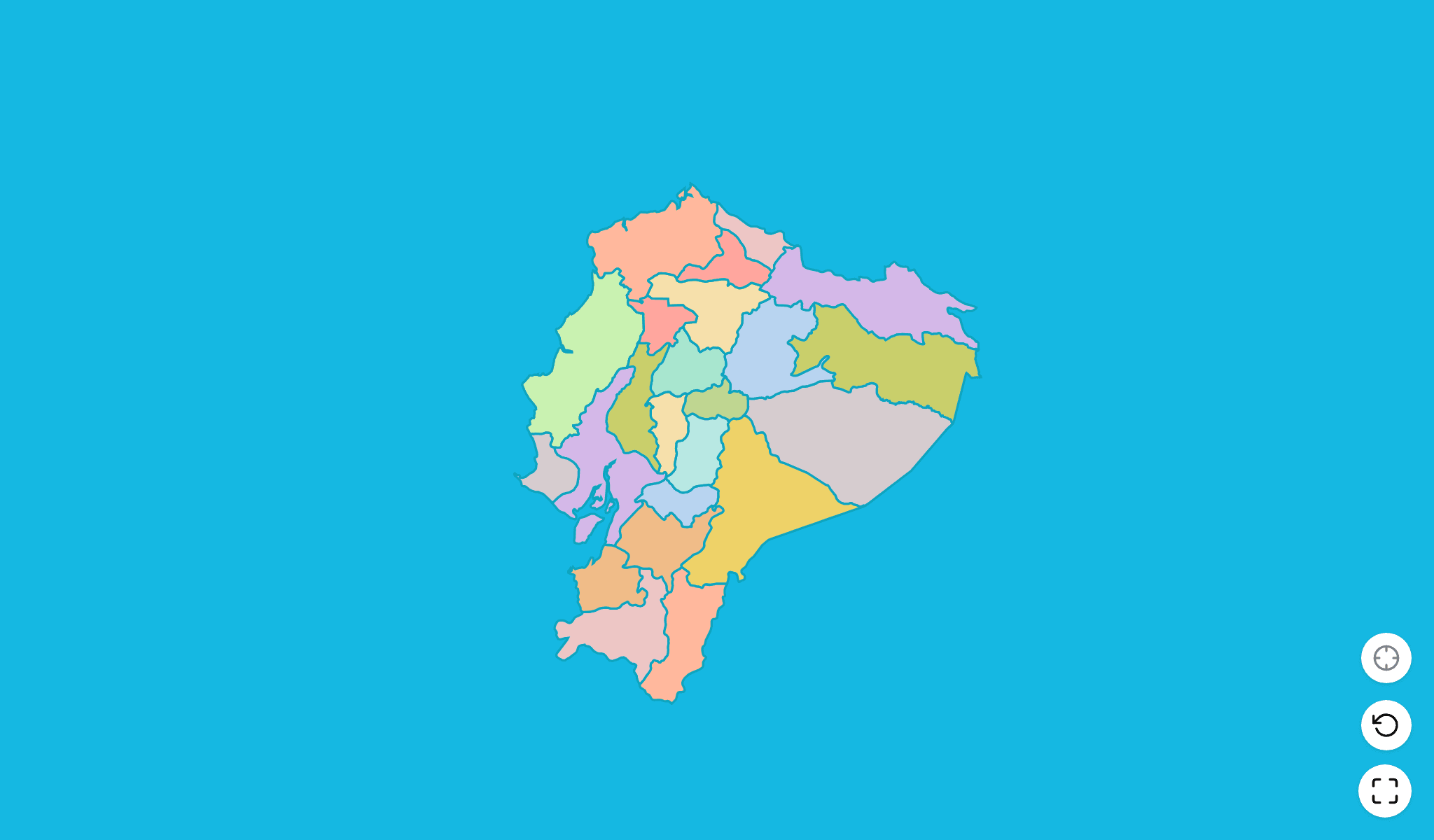 Ecuador Gioco Quiz MappaScreenshot