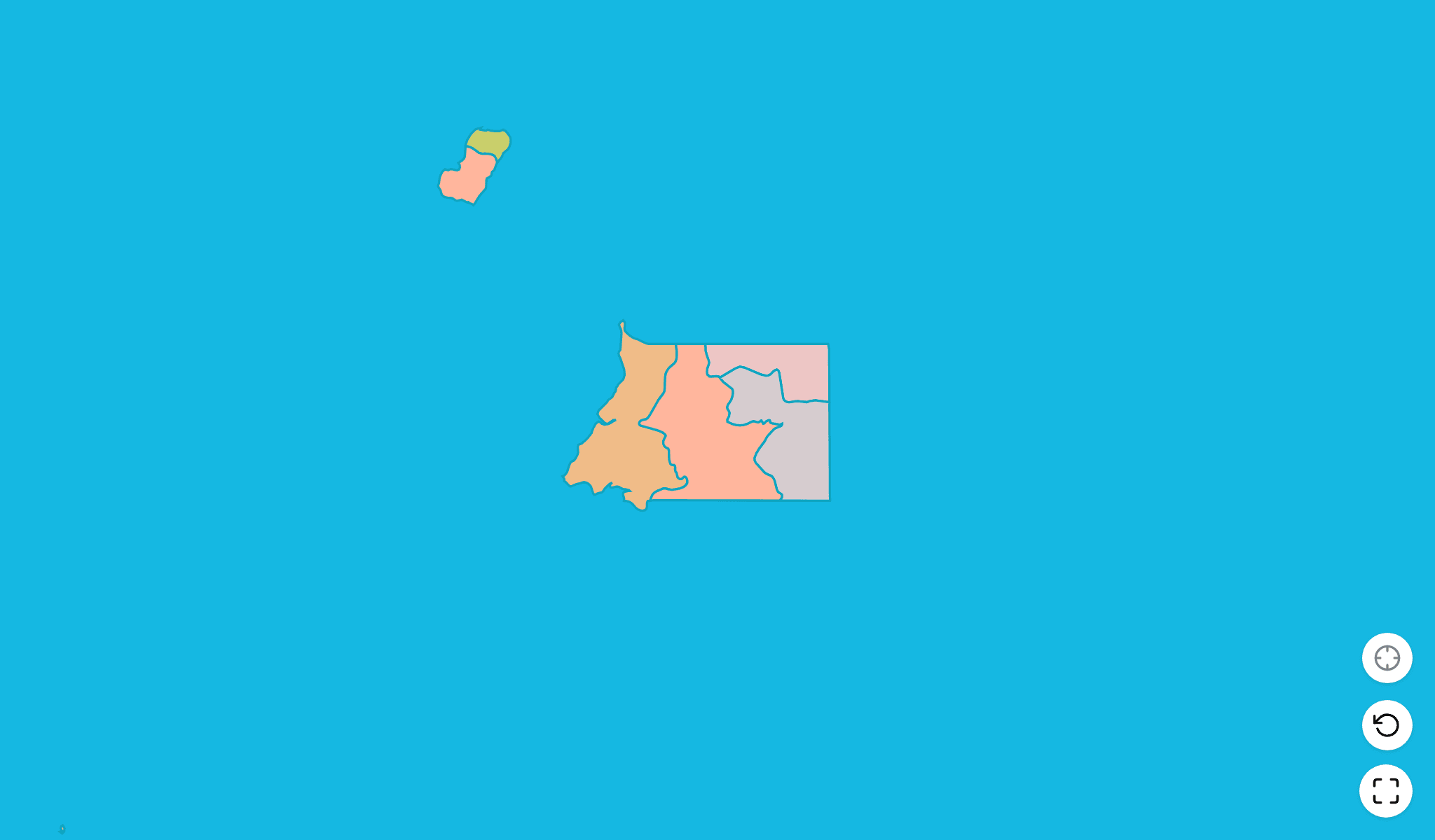 赤道几内亚地图测验游戏截图