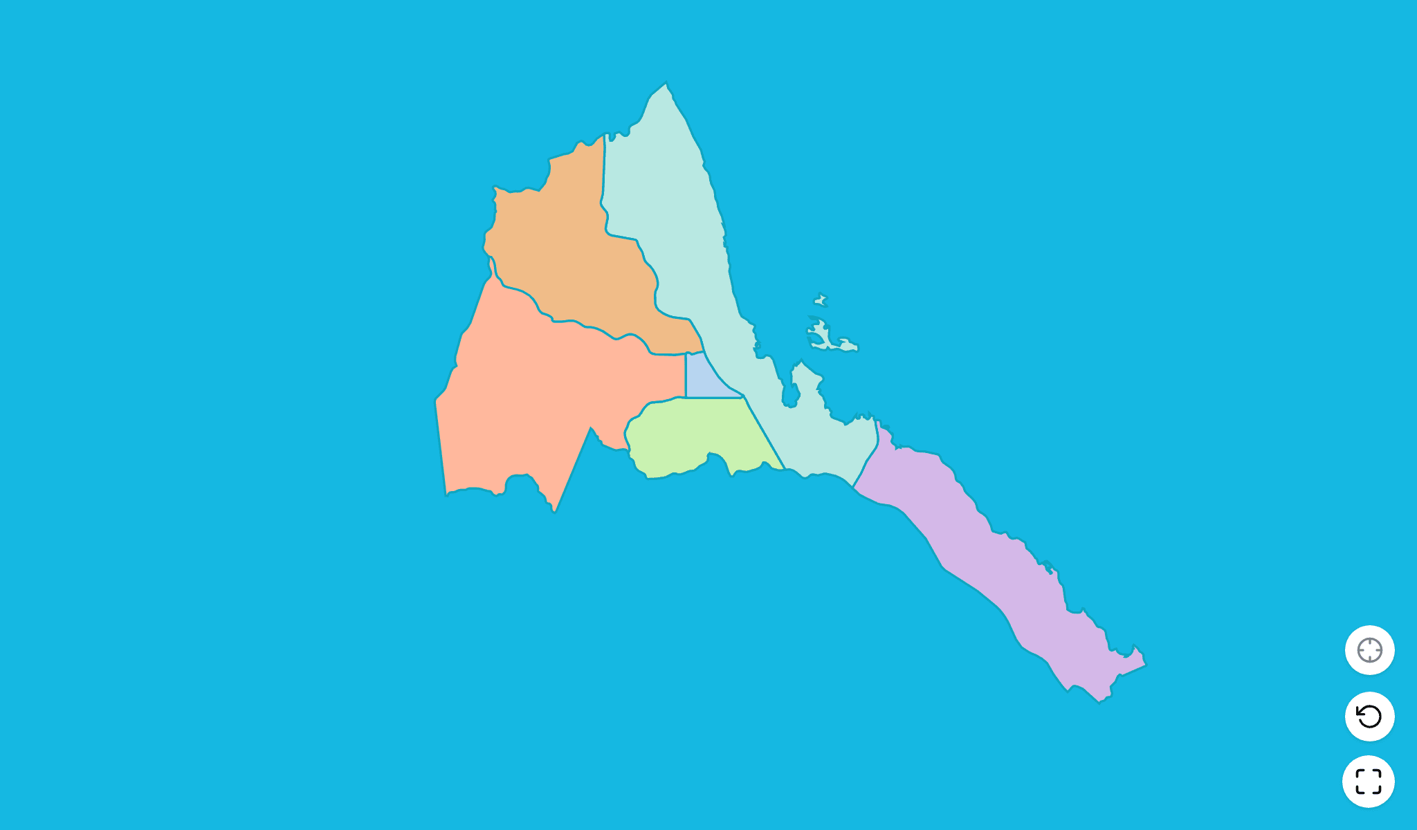 Eritrea Karten-Quiz-SpielScreenshot