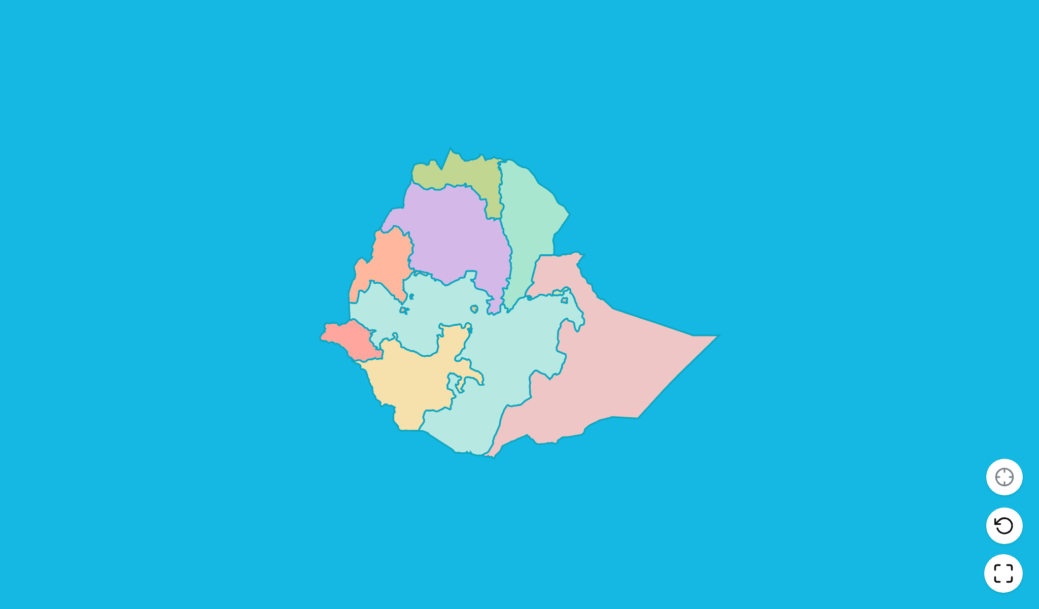 Äthiopien Karten-Quiz-SpielScreenshot