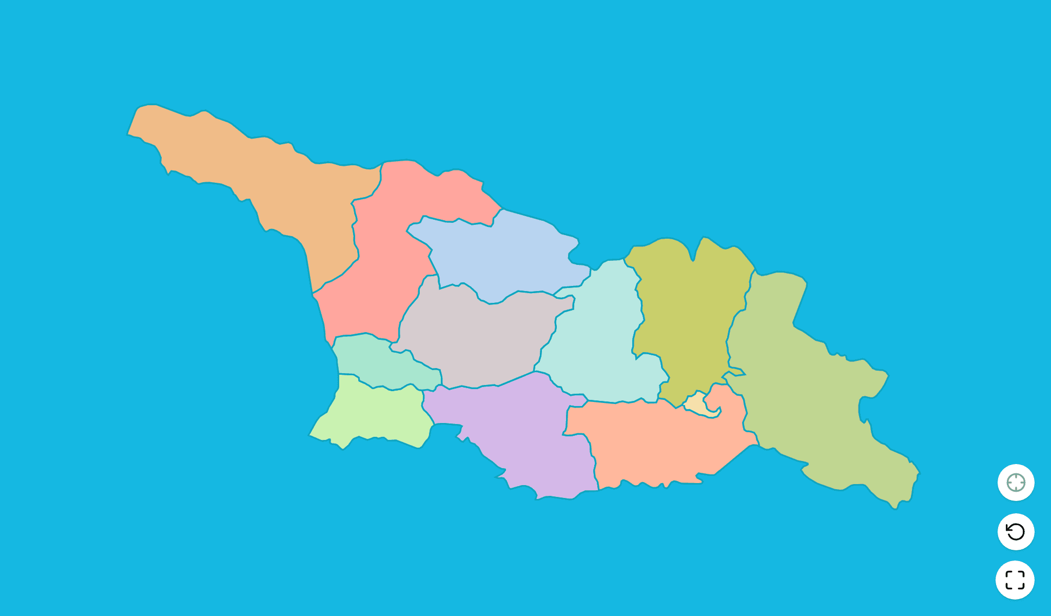 Georgien Karten-Quiz-SpielScreenshot