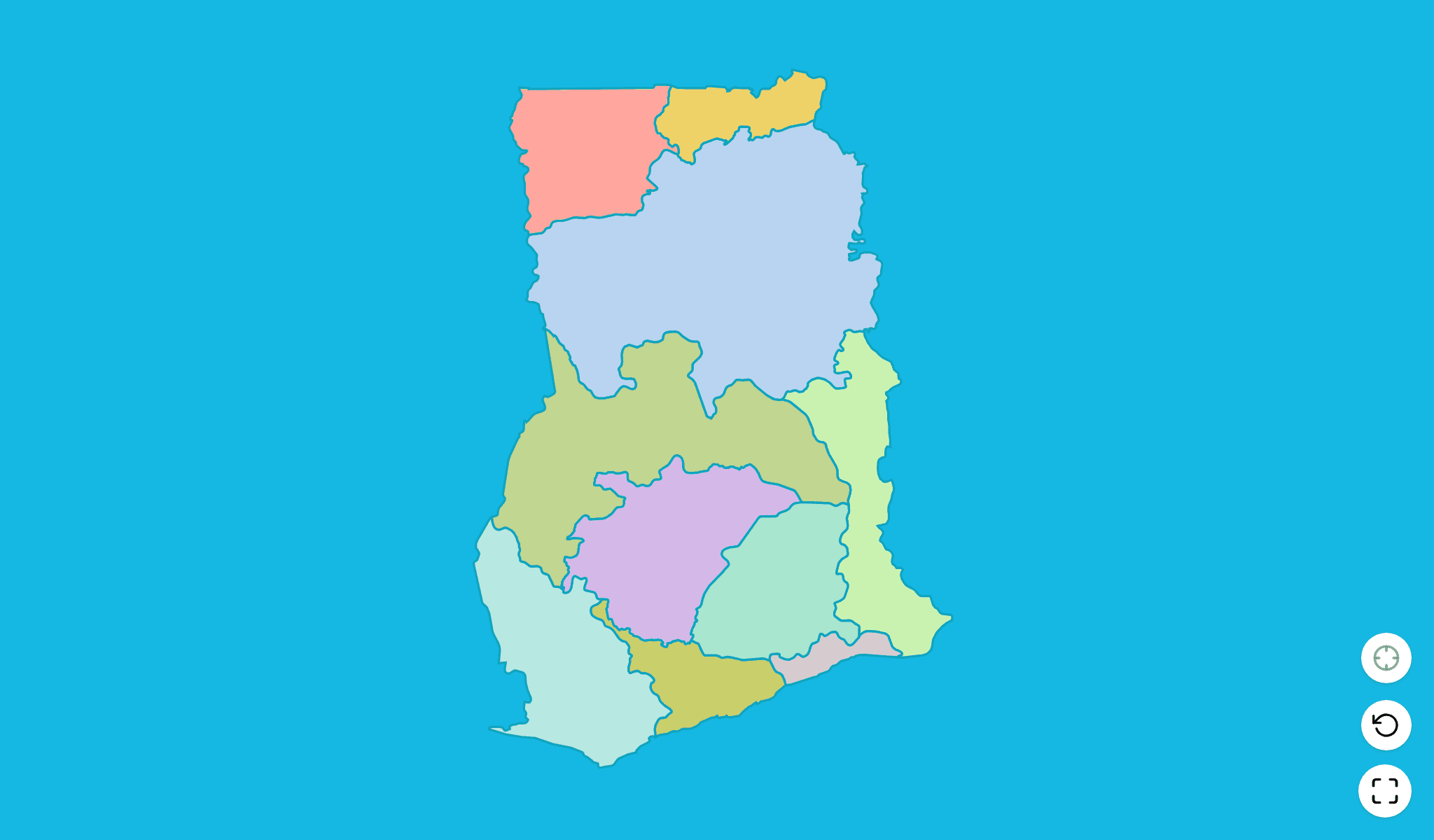 Ghana Map Quiz GameScreenshot