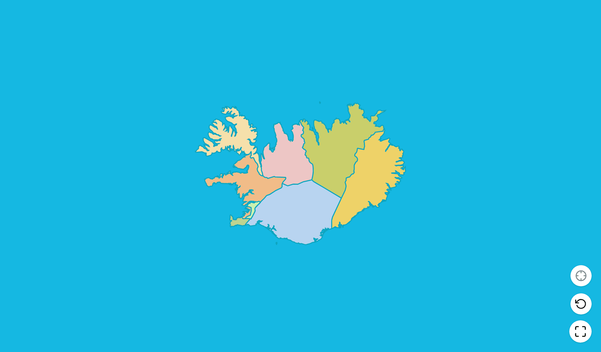 Iceland Map Quiz GameScreenshot