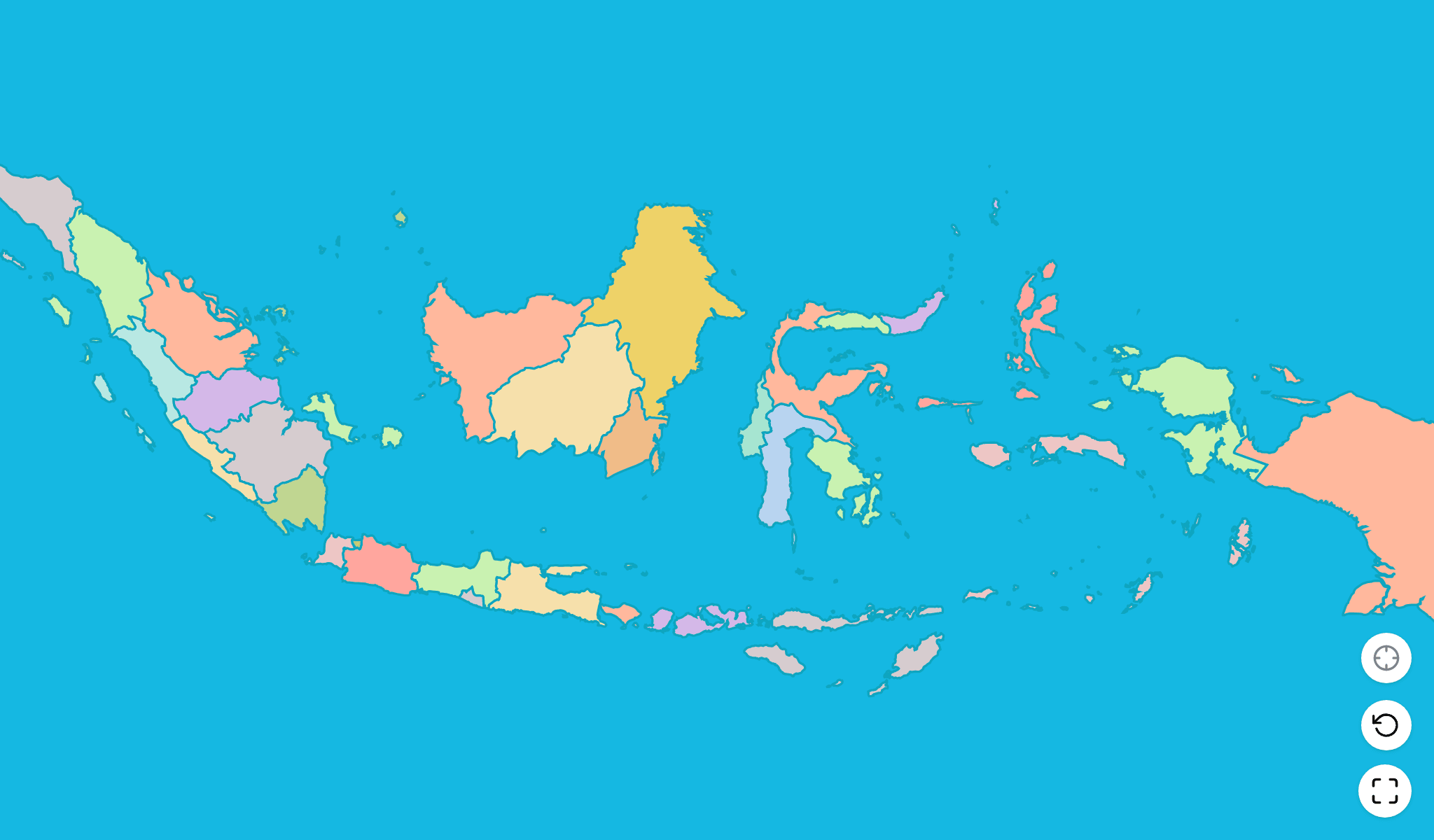 Indonesia Juego de Quiz de MapaCaptura de Pantalla