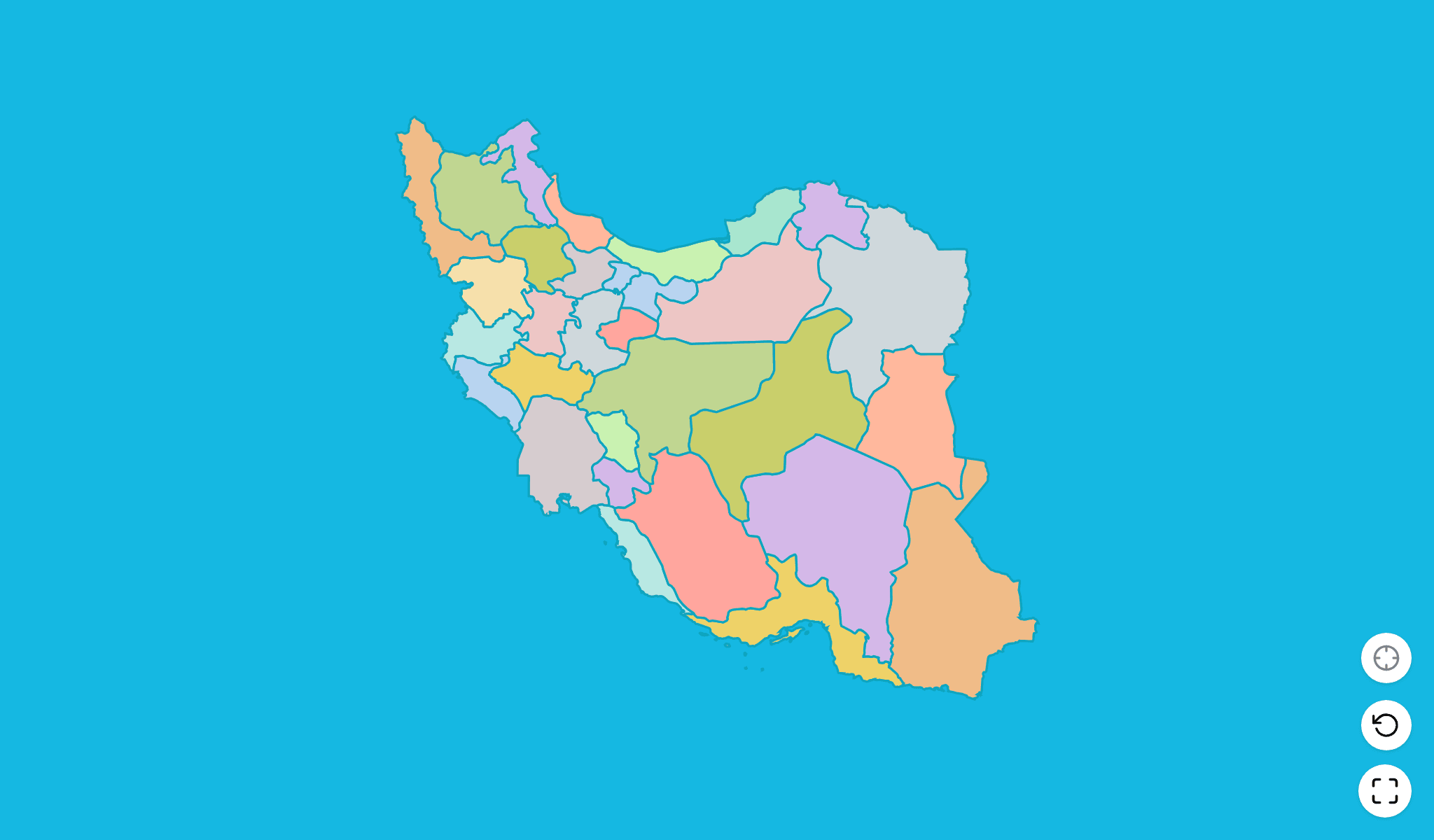 Iran Map Quiz GameScreenshot