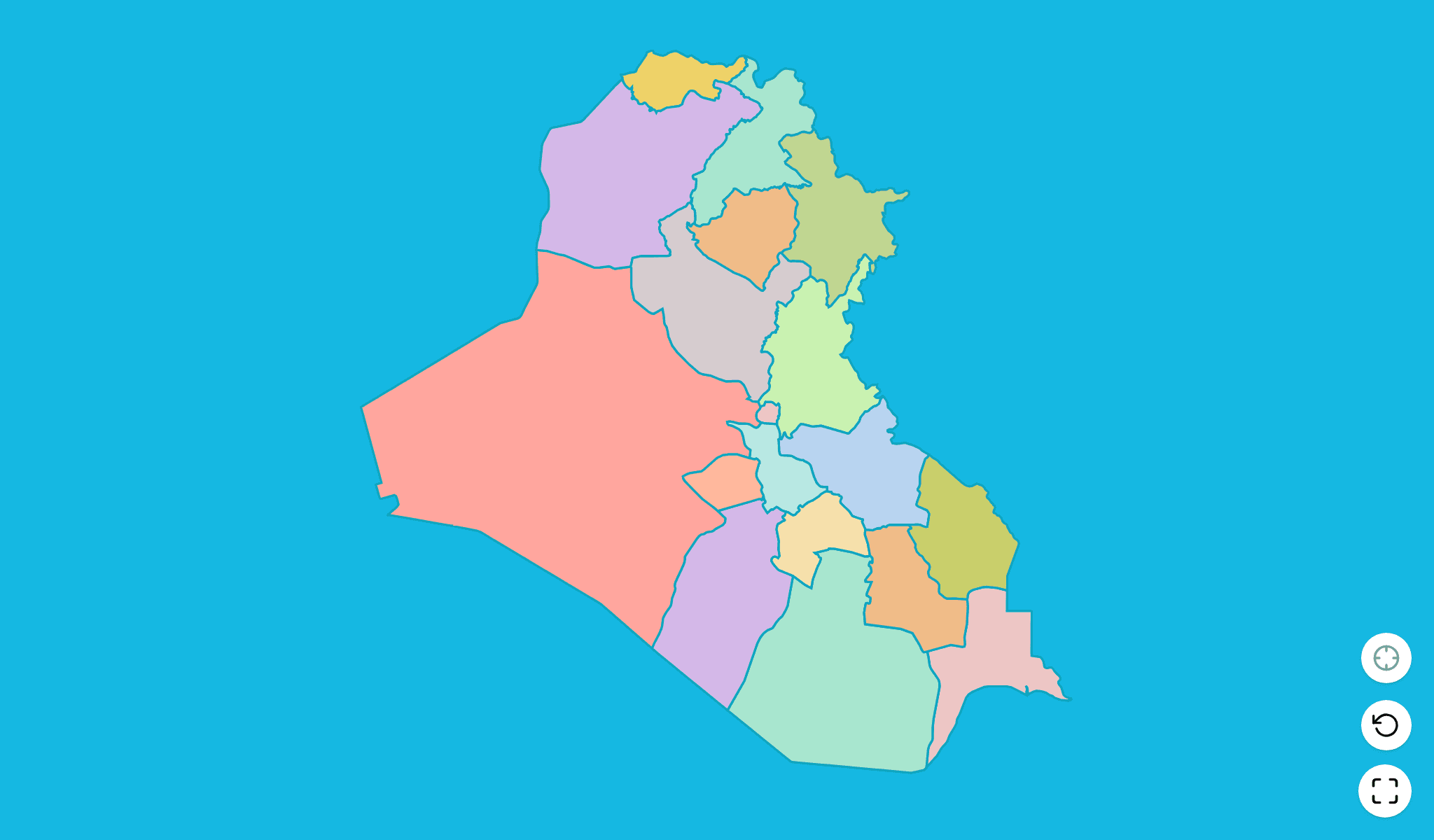 Iraq Map Quiz GameScreenshot