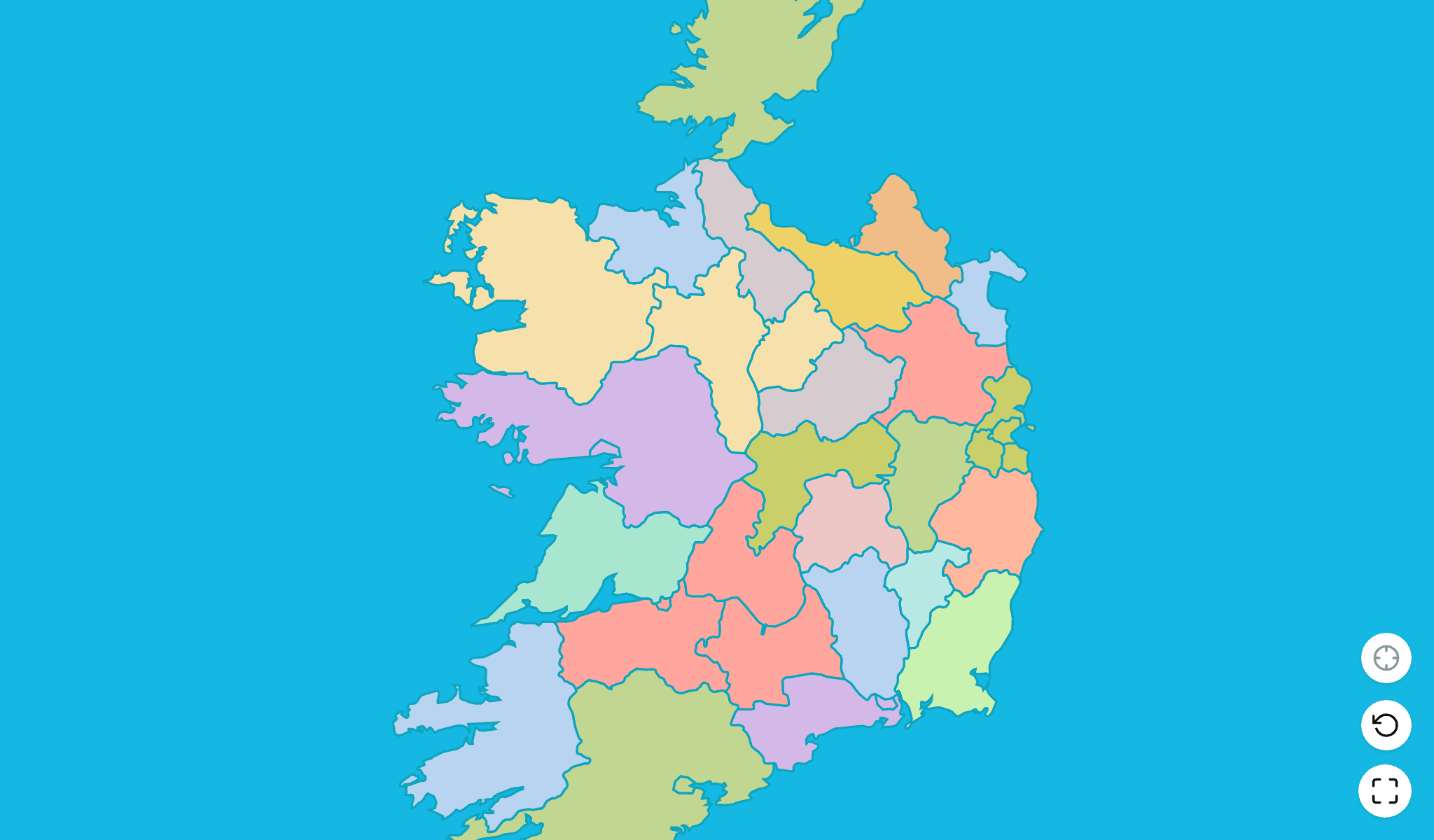Ireland Map Quiz GameScreenshot