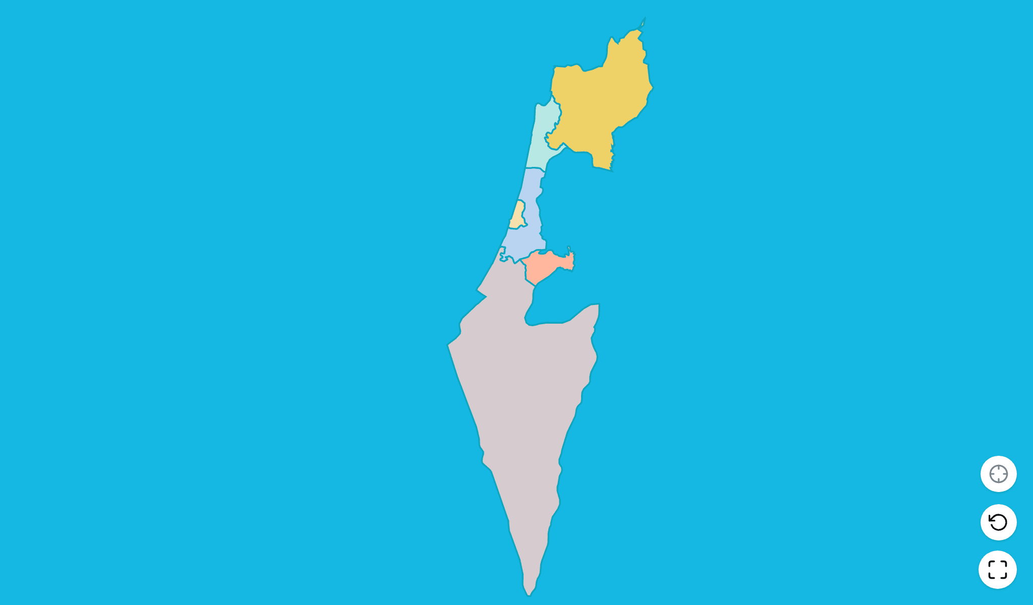 Israel Map Quiz GameScreenshot