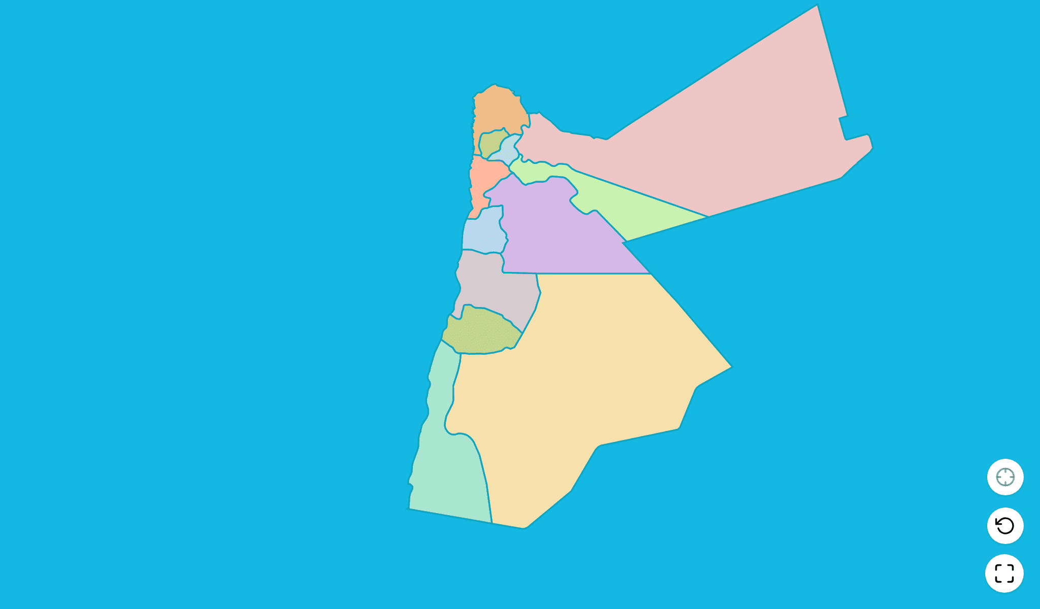 Jordanien Karten-Quiz-SpielScreenshot