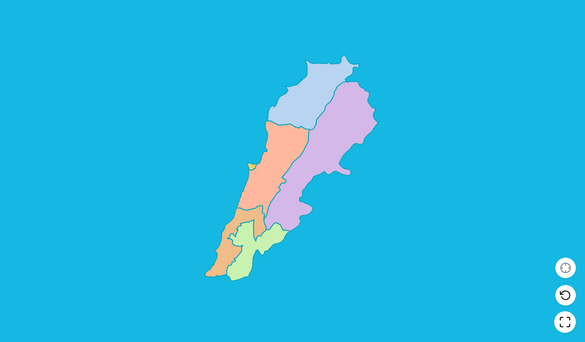 Lebanon Map Quiz GameScreenshot