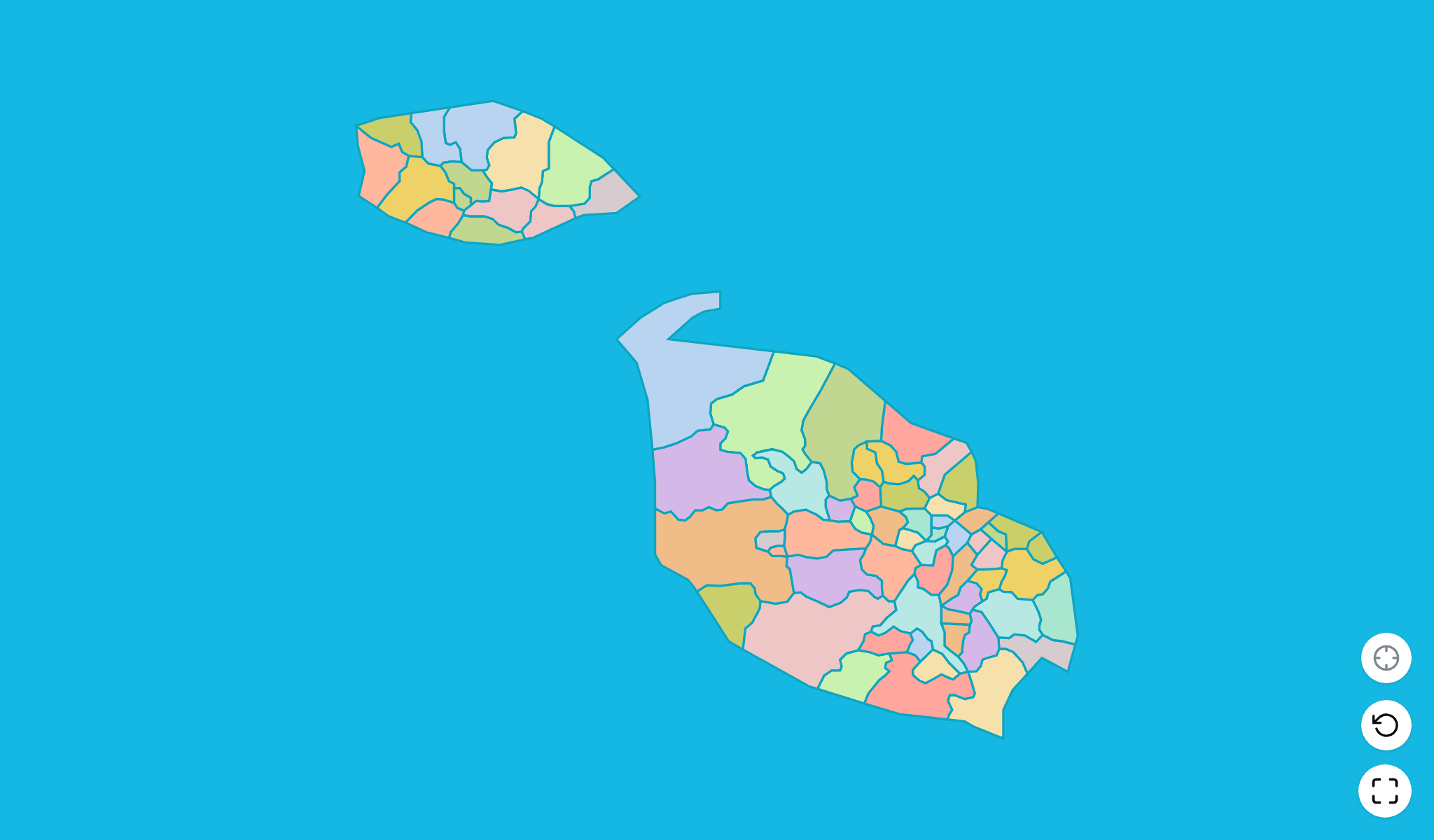 Malta Map Quiz GameScreenshot