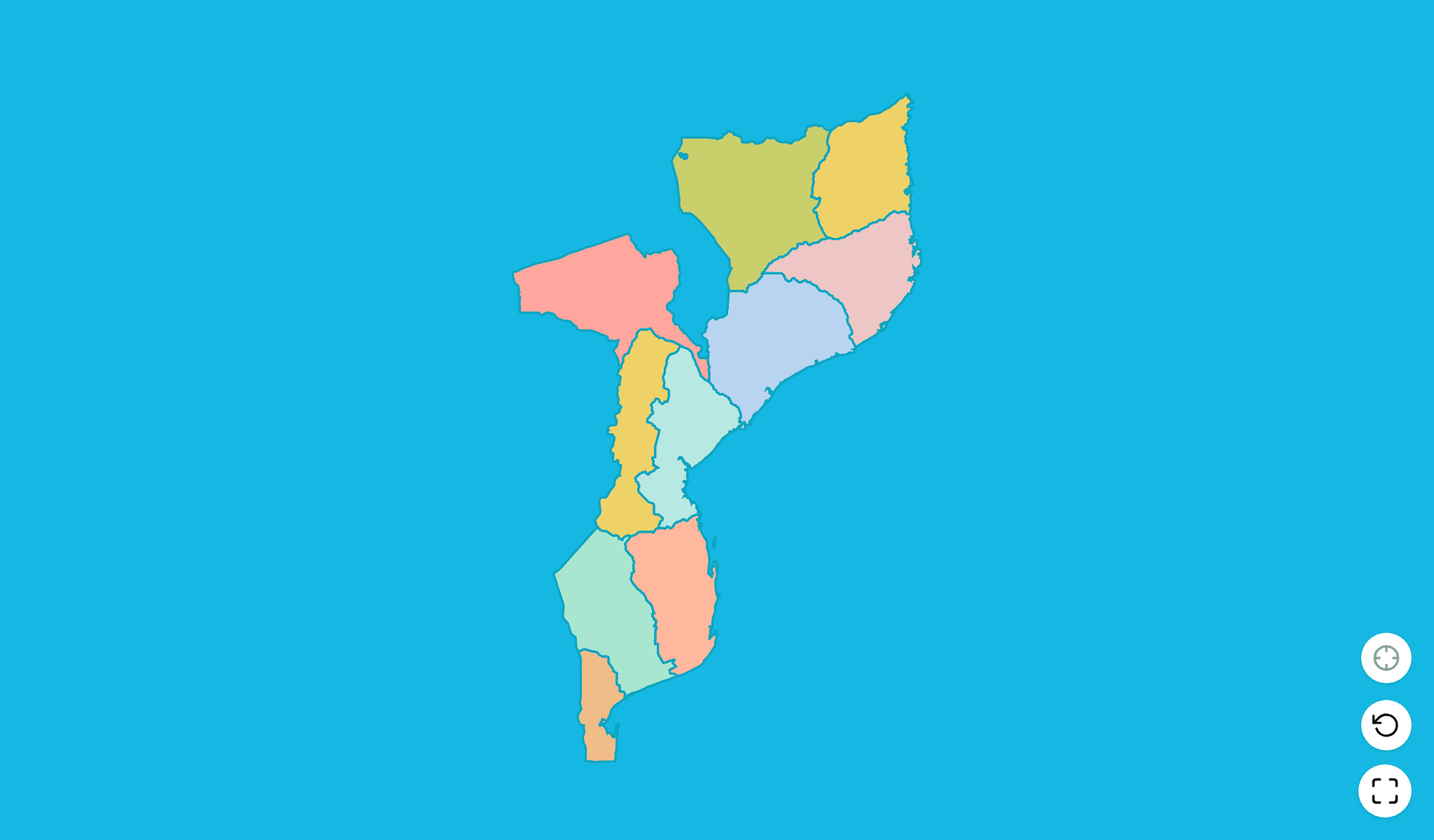 Mosambik Karten-Quiz-SpielScreenshot