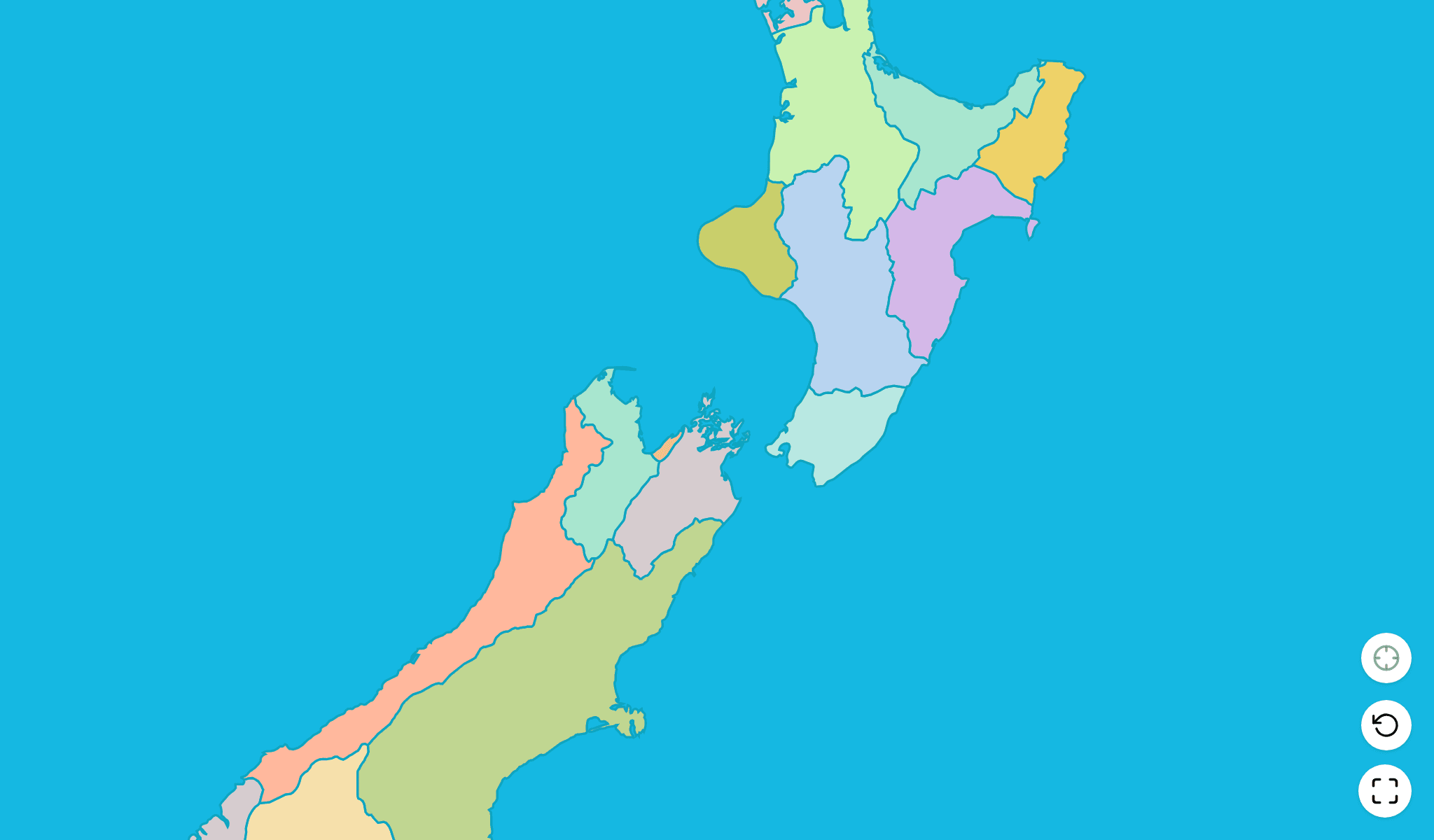 New Zealand Map Quiz GameScreenshot