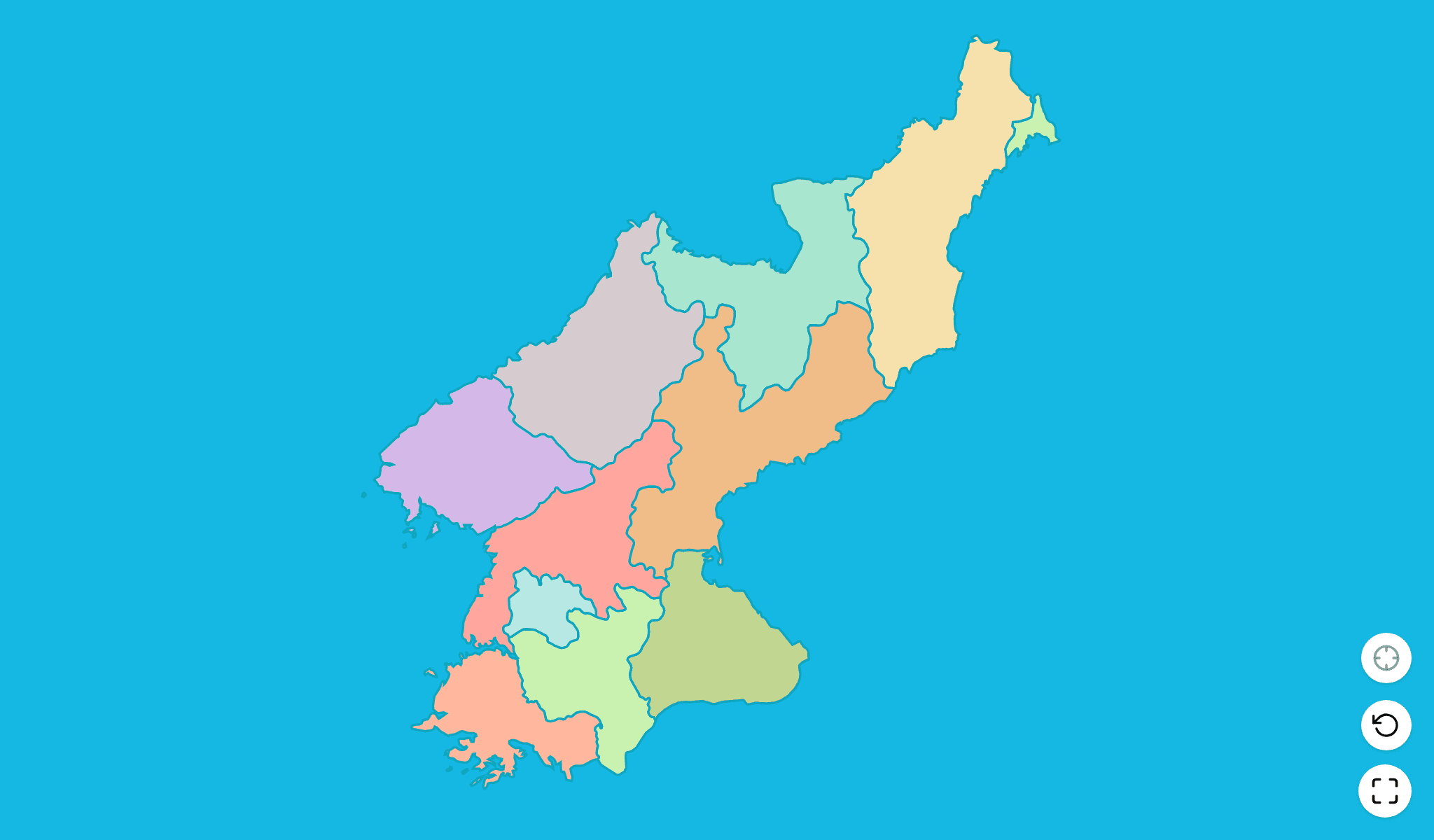 North Korea Map Quiz GameScreenshot