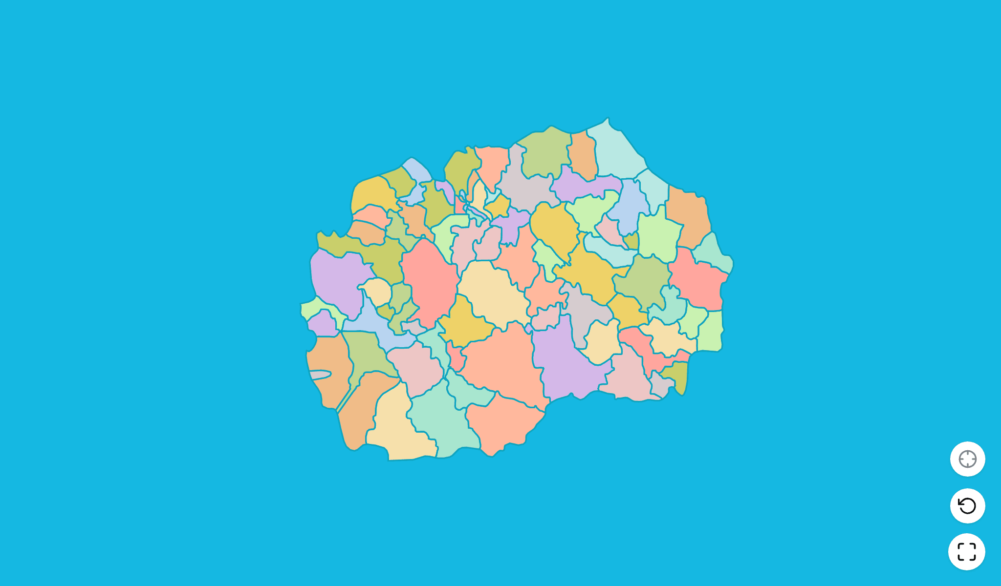 Macédoine du Nord Jeu de Quiz de CarteCapture d'écran