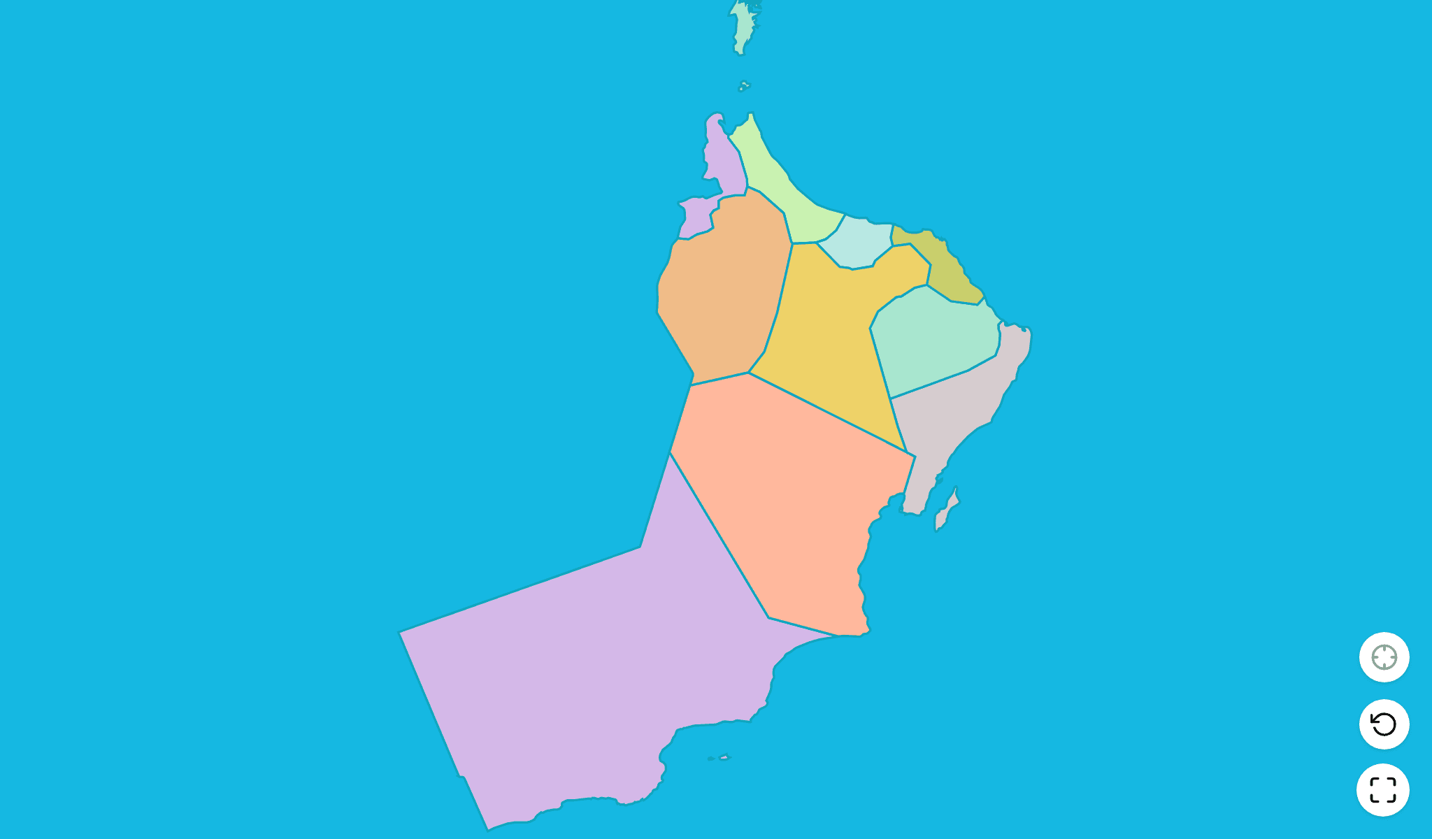 Oman Map Quiz GameScreenshot