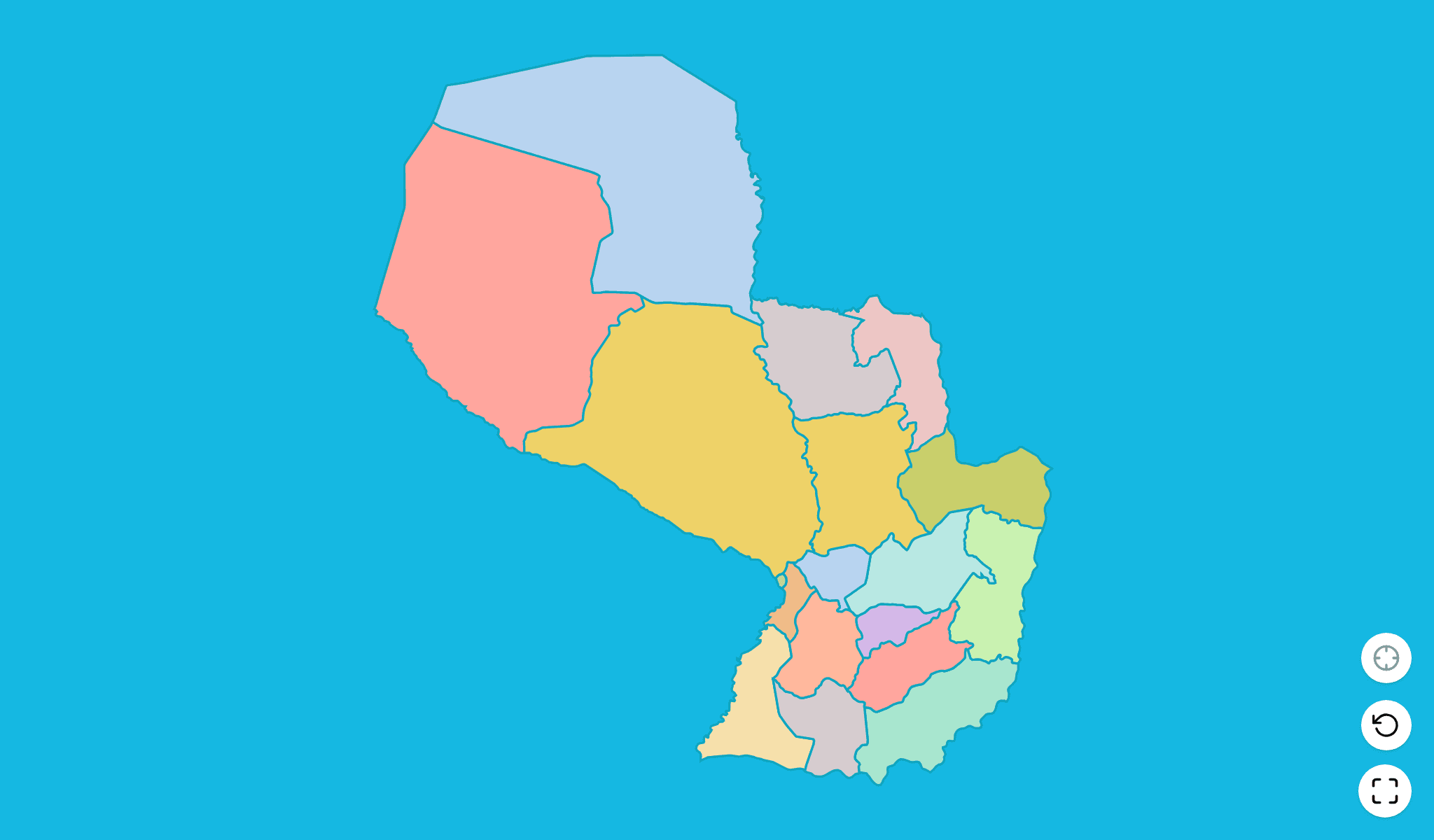 Paraguay Gioco Quiz MappaScreenshot