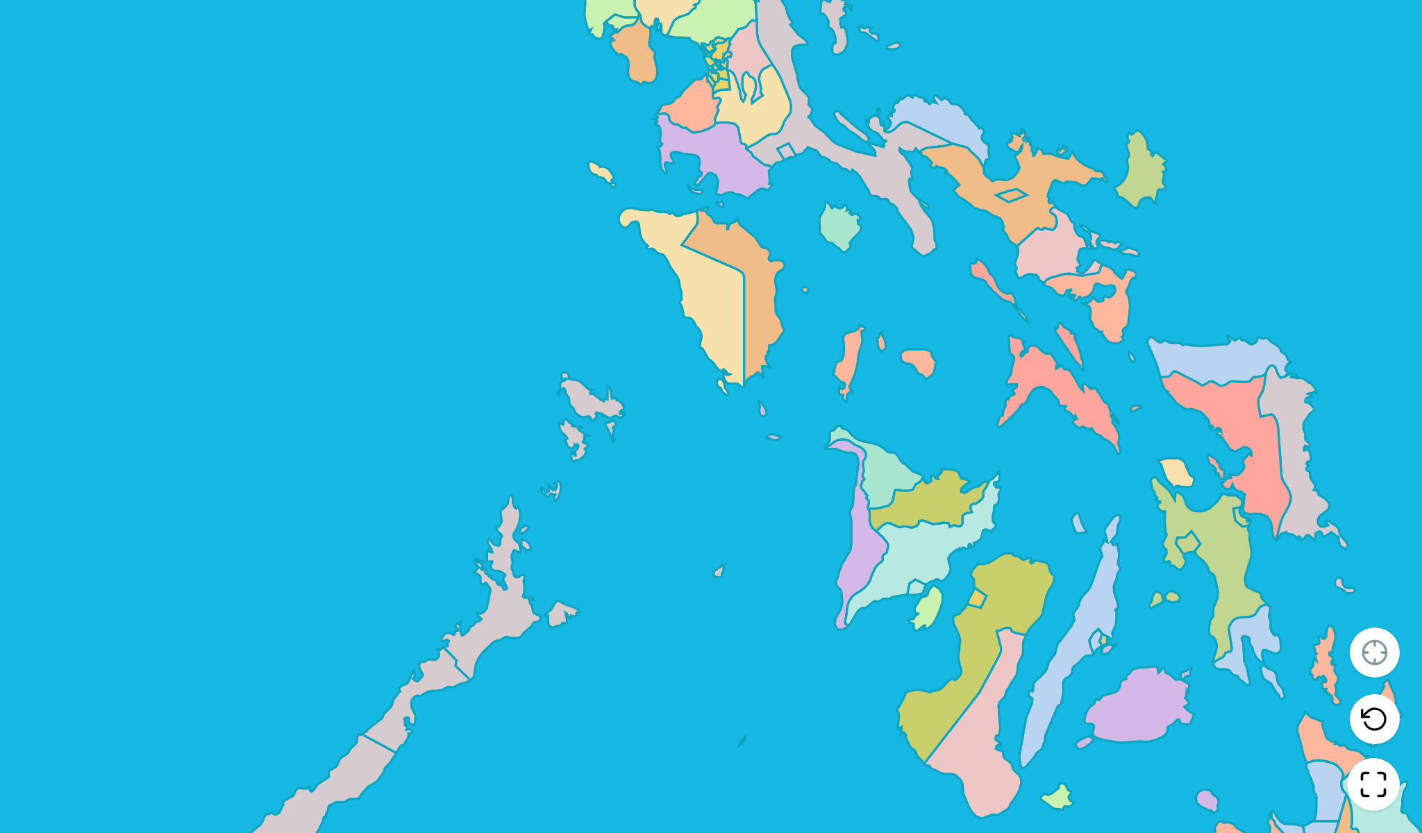 Filipinas Juego de Quiz de MapaCaptura de Pantalla