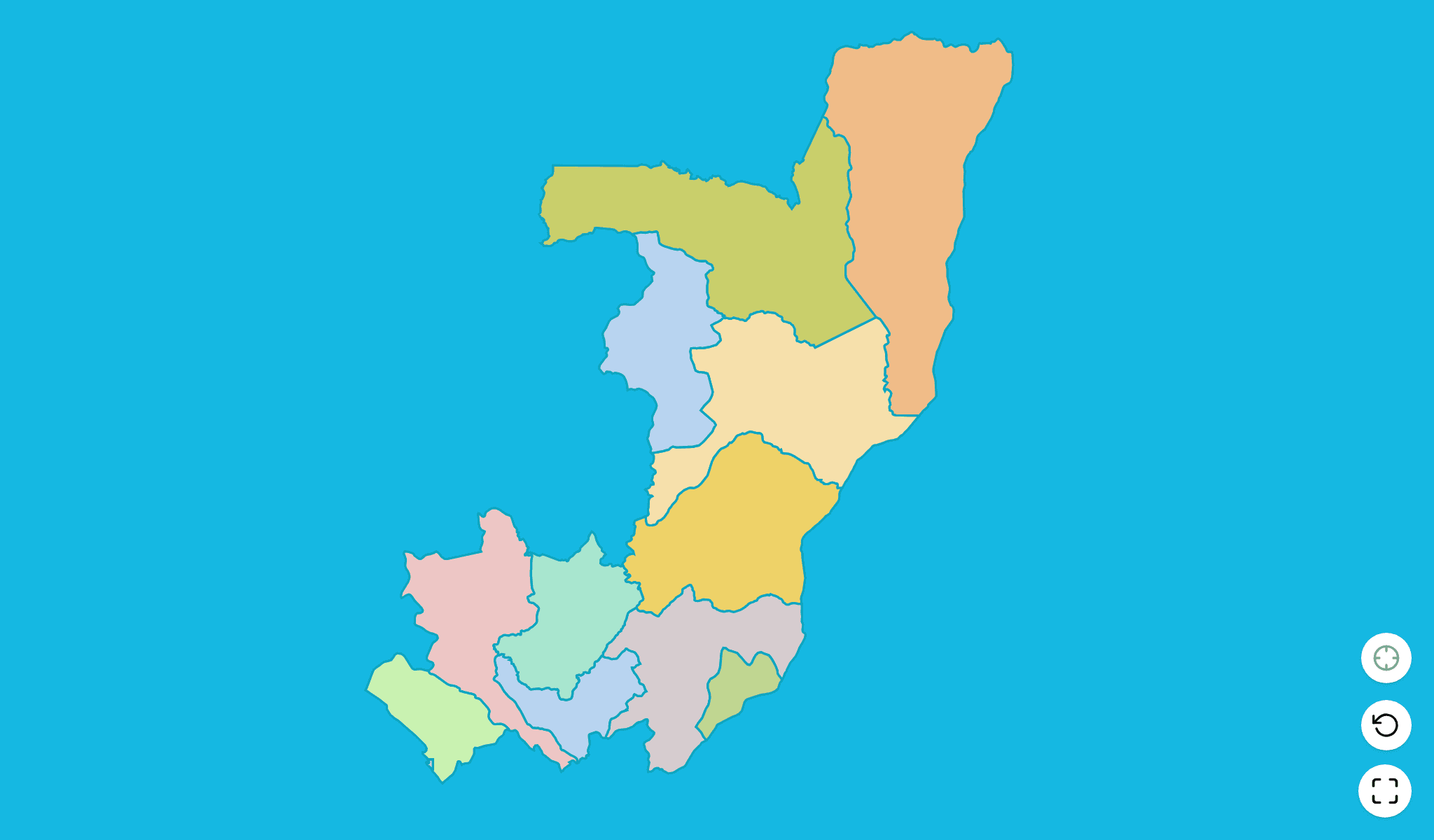 刚果地图测验游戏截图