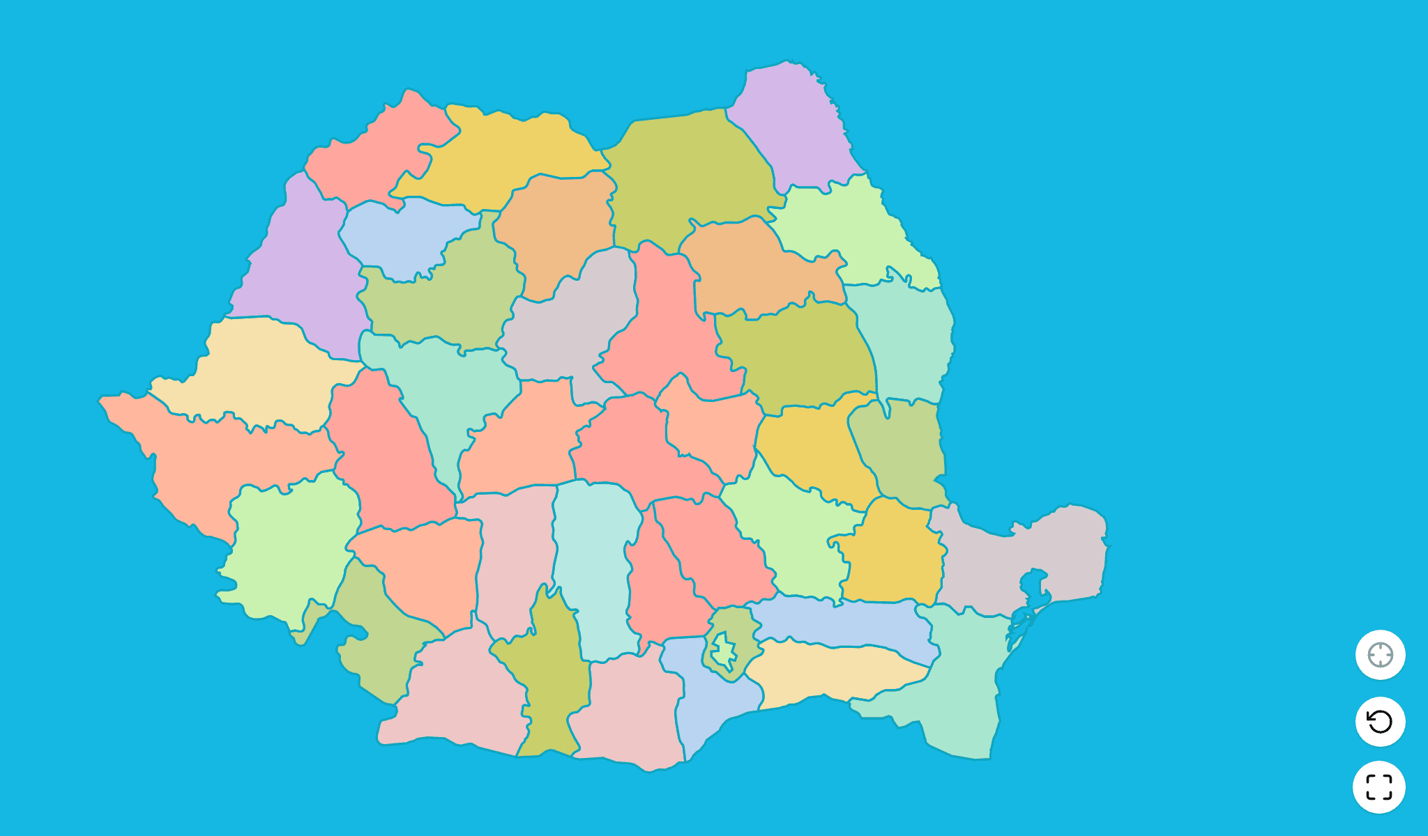 Romania Map Quiz GameScreenshot