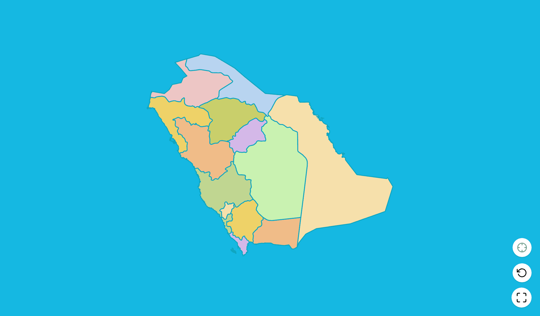 Saudi-Arabien Karten-Quiz-SpielScreenshot