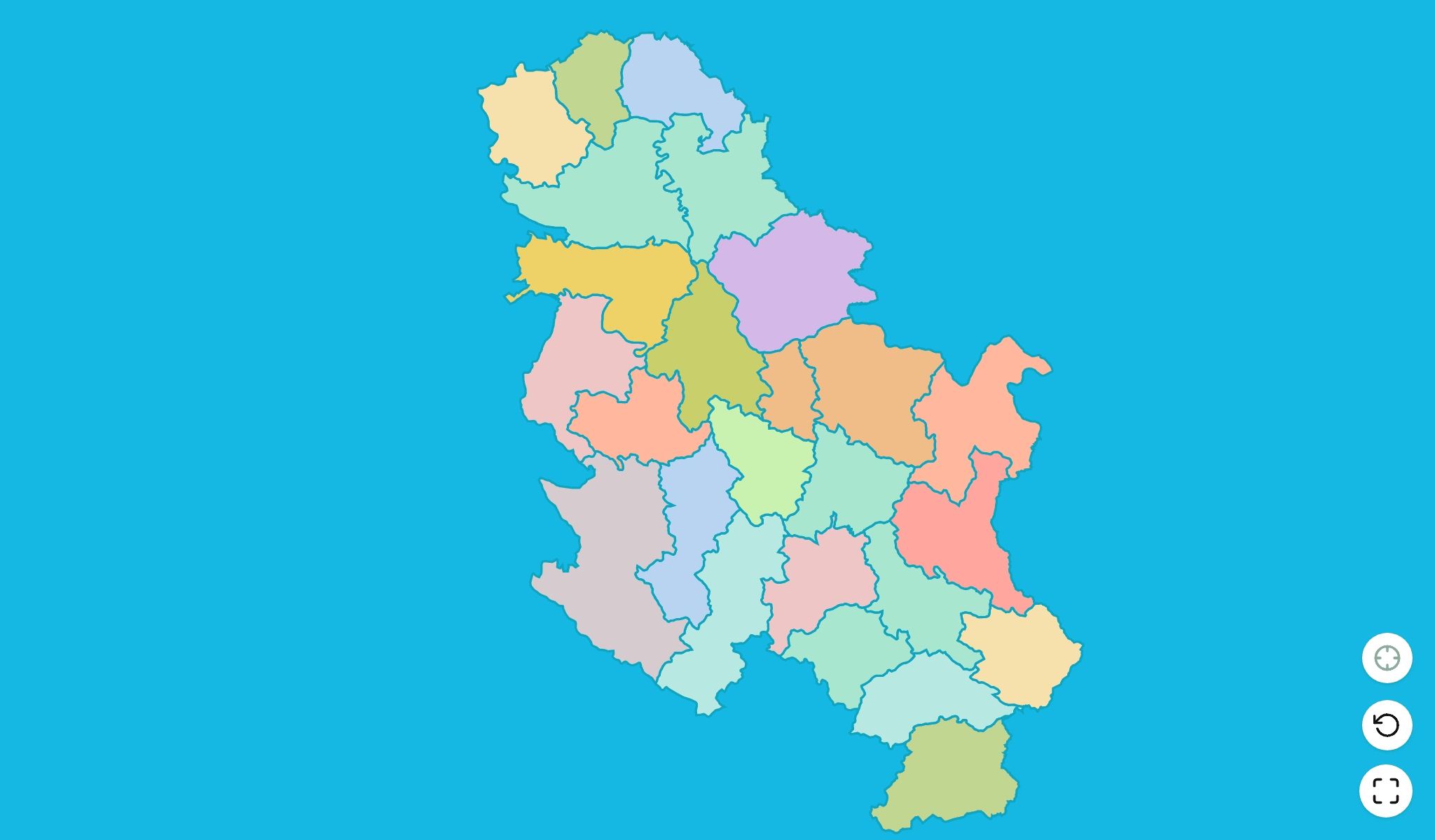 Serbie Jeu de Quiz de CarteCapture d'écran