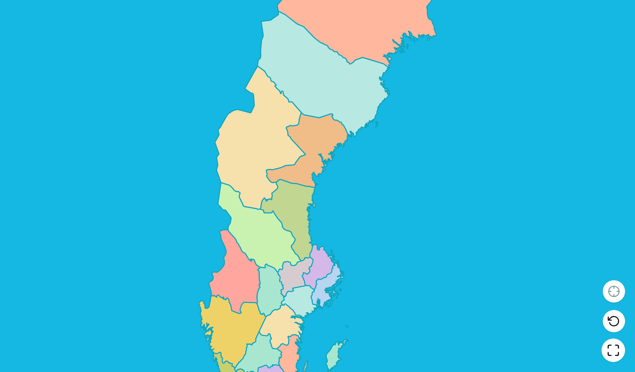 Sweden Map Quiz GameScreenshot