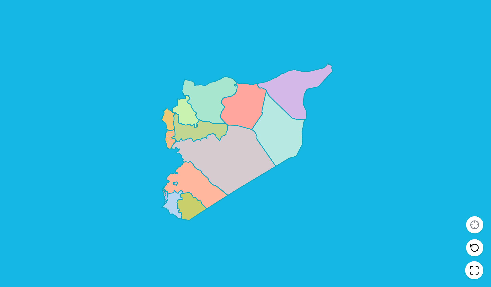 Syrien Karten-Quiz-SpielScreenshot