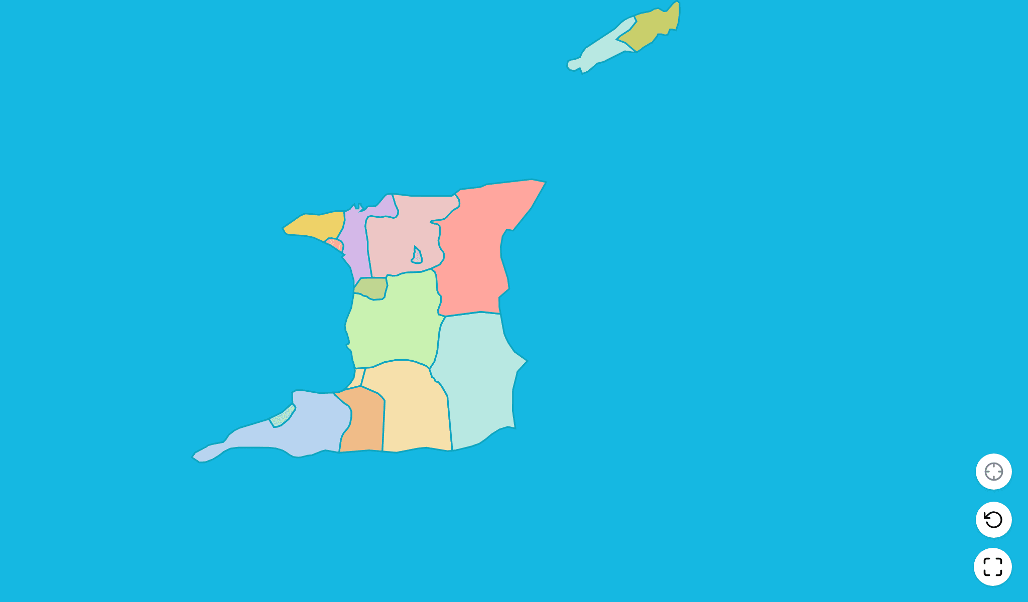 Trinidad and Tobago Map Quiz GameScreenshot