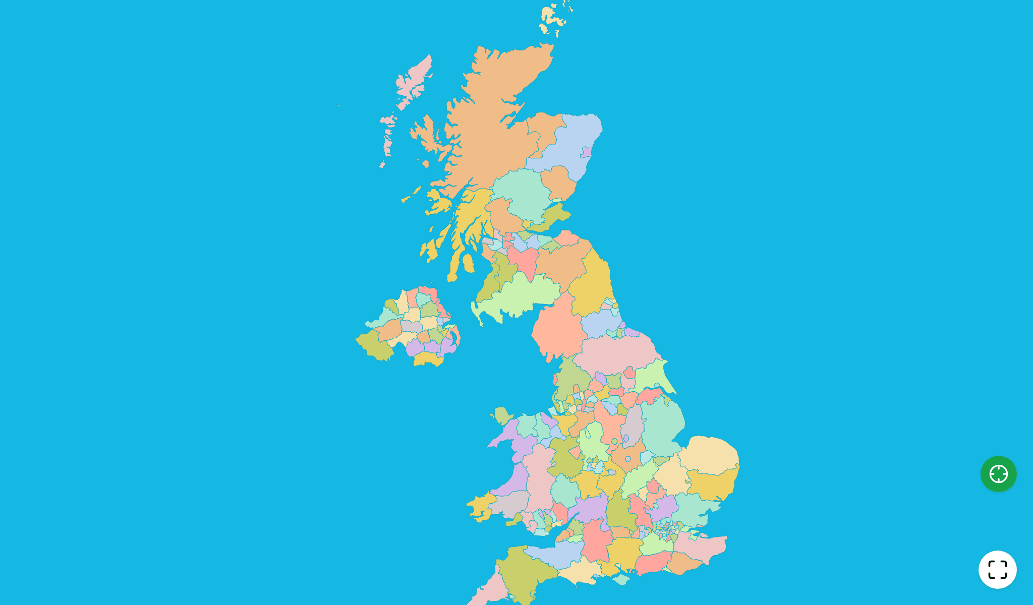 United Kingdom Map Quiz GameScreenshot