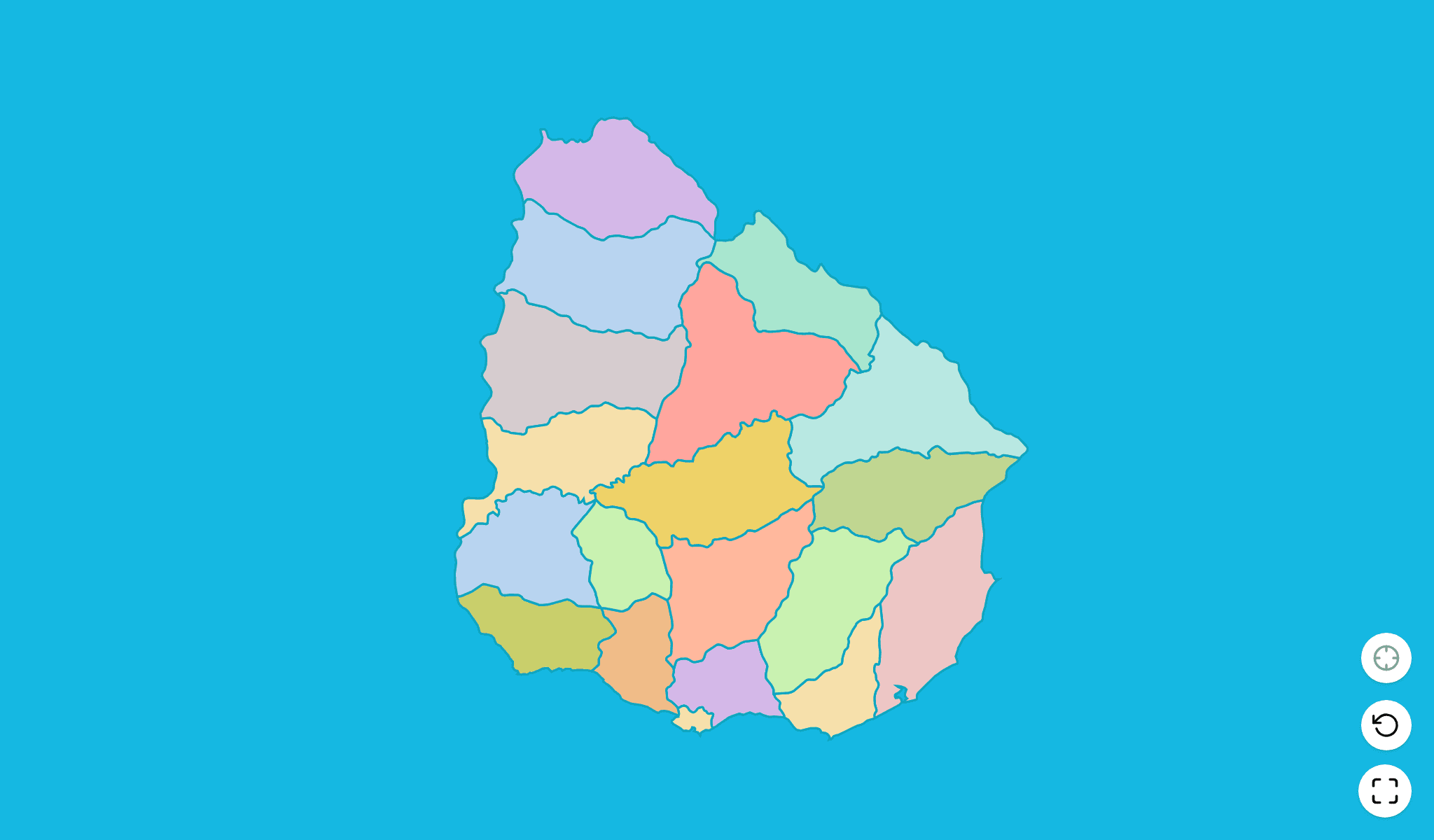 Uruguay Gioco Quiz MappaScreenshot