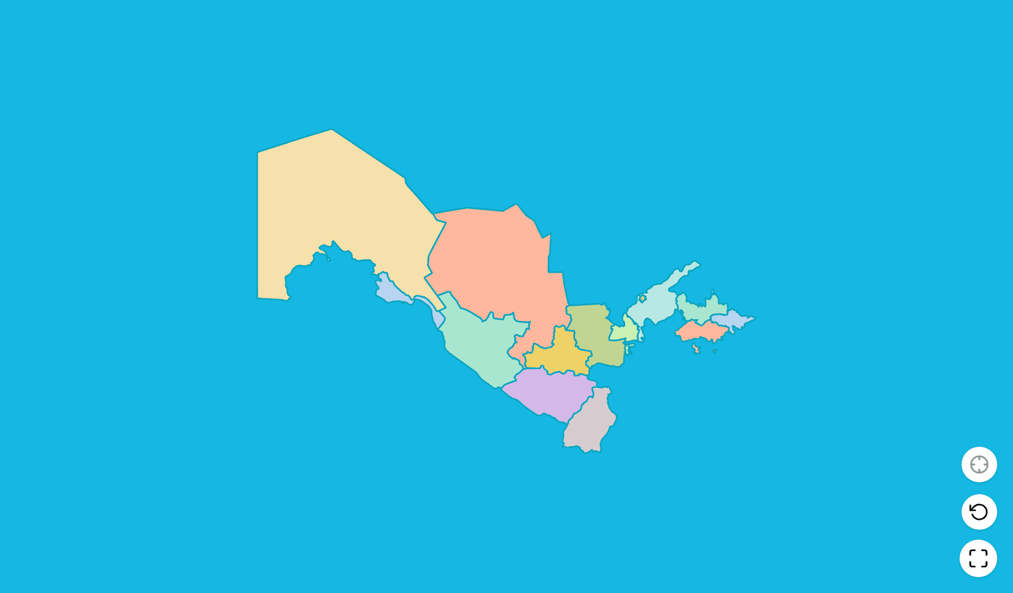 Uzbekistan Map Quiz GameScreenshot