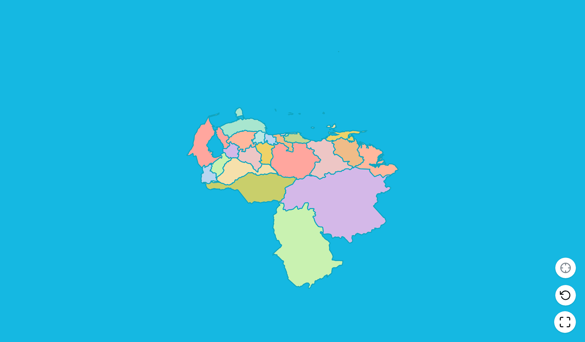 Venezuela Gioco Quiz MappaScreenshot
